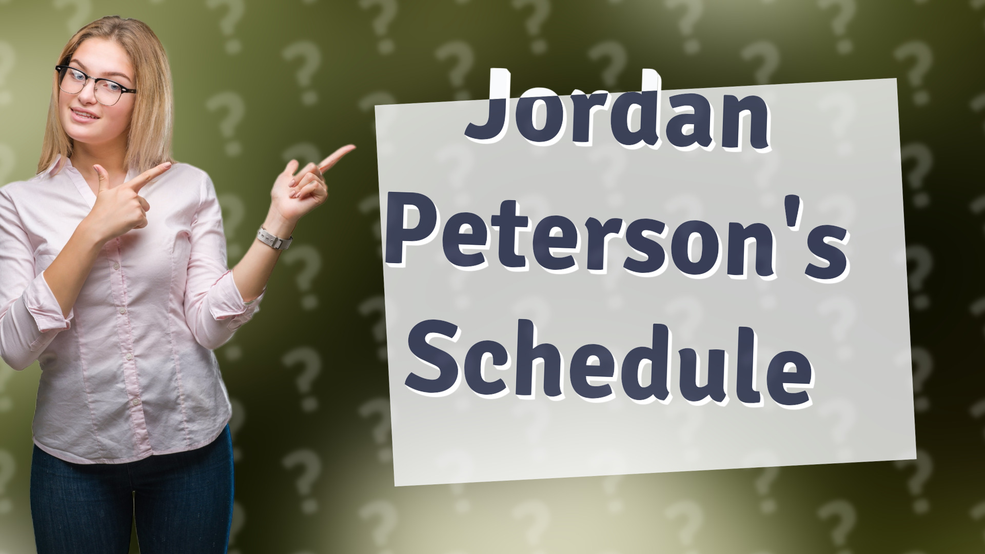 Jordan Peterson's Schedule