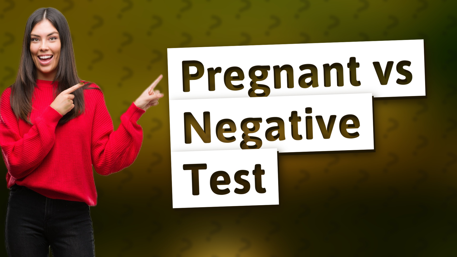 Pregnant vs Negative Test