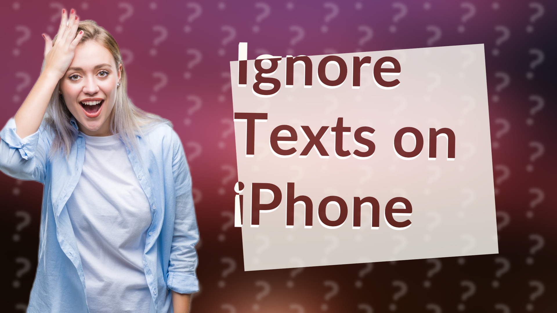 Ignore Texts on iPhone