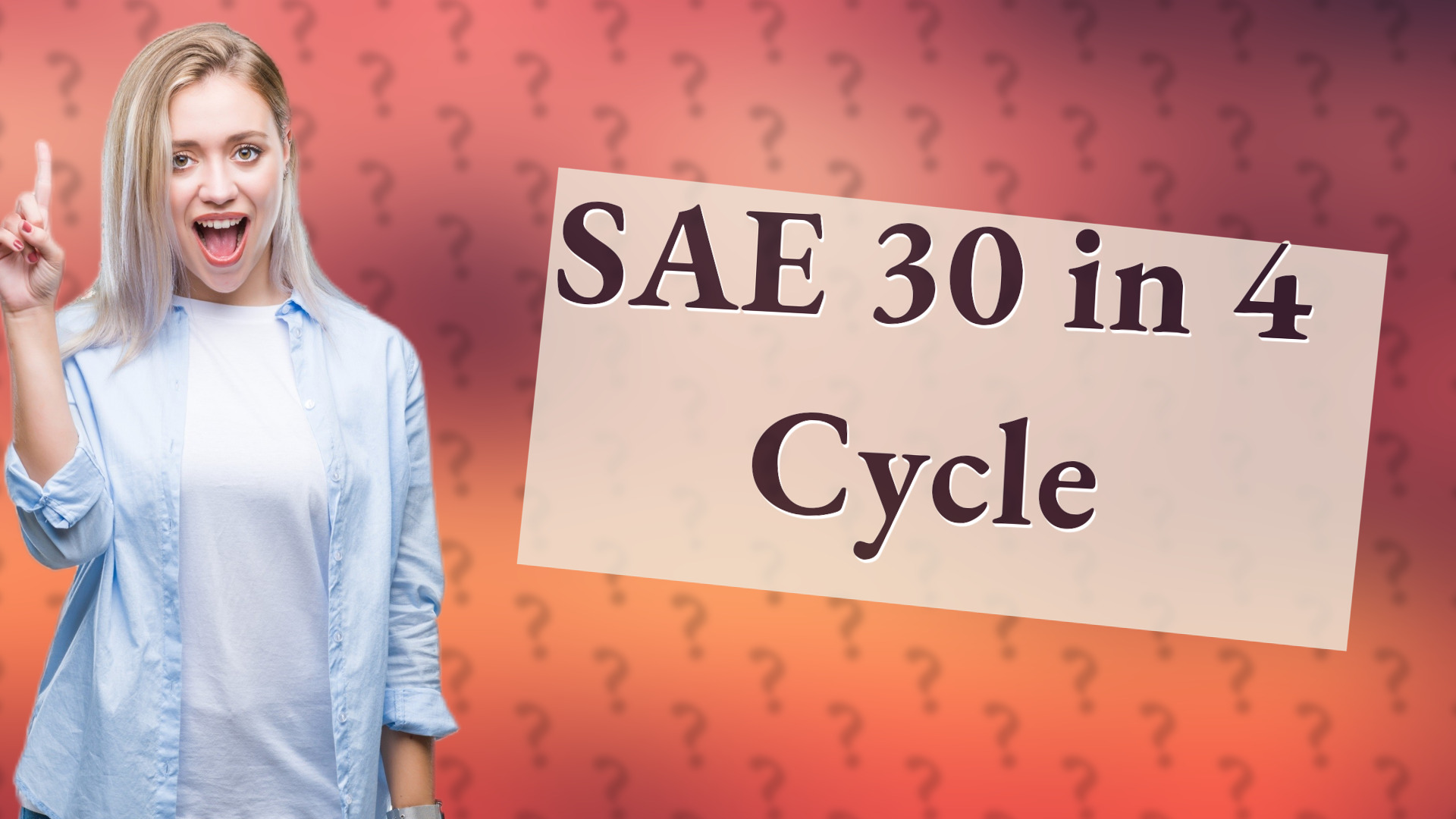 SAE 30 in 4 Cycle