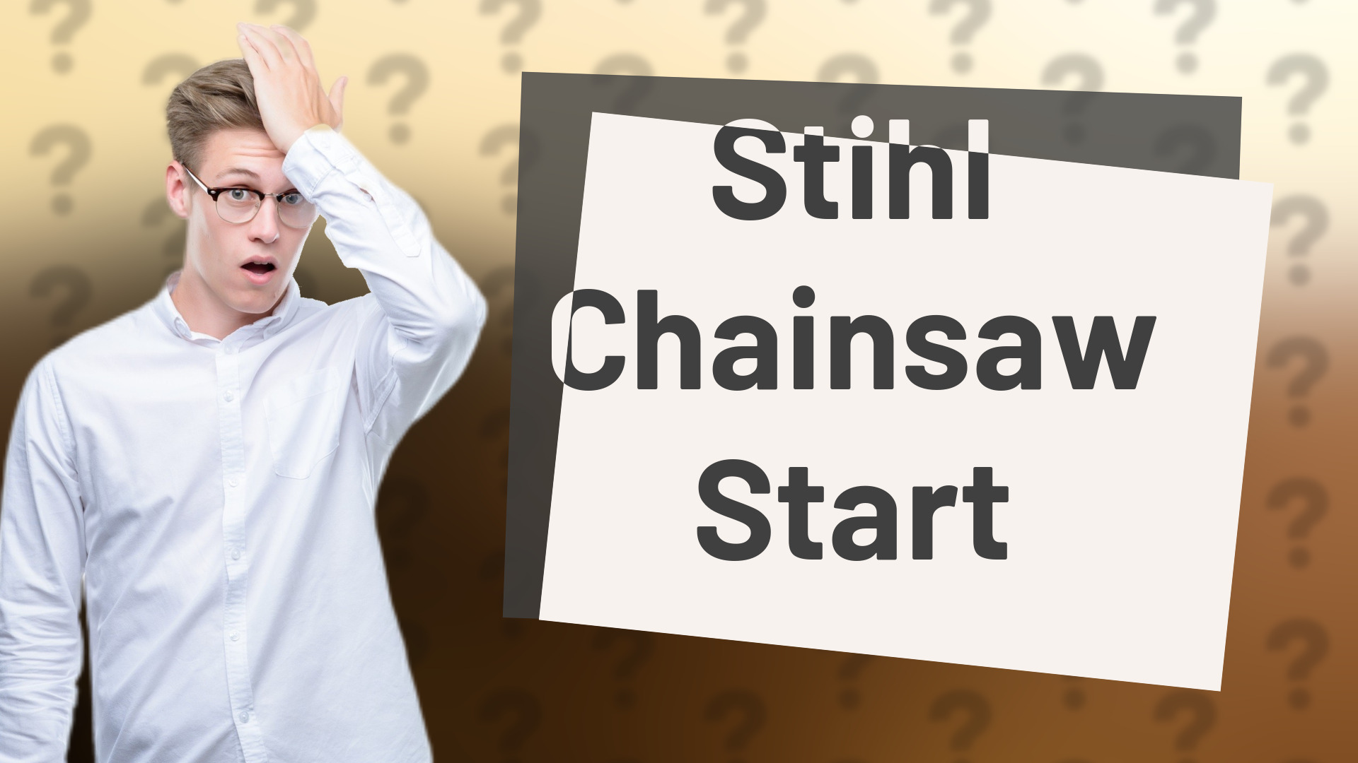 Stihl Chainsaw Start
