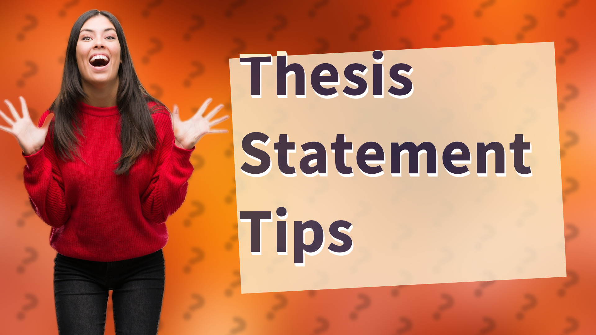 Thesis Statement Tips