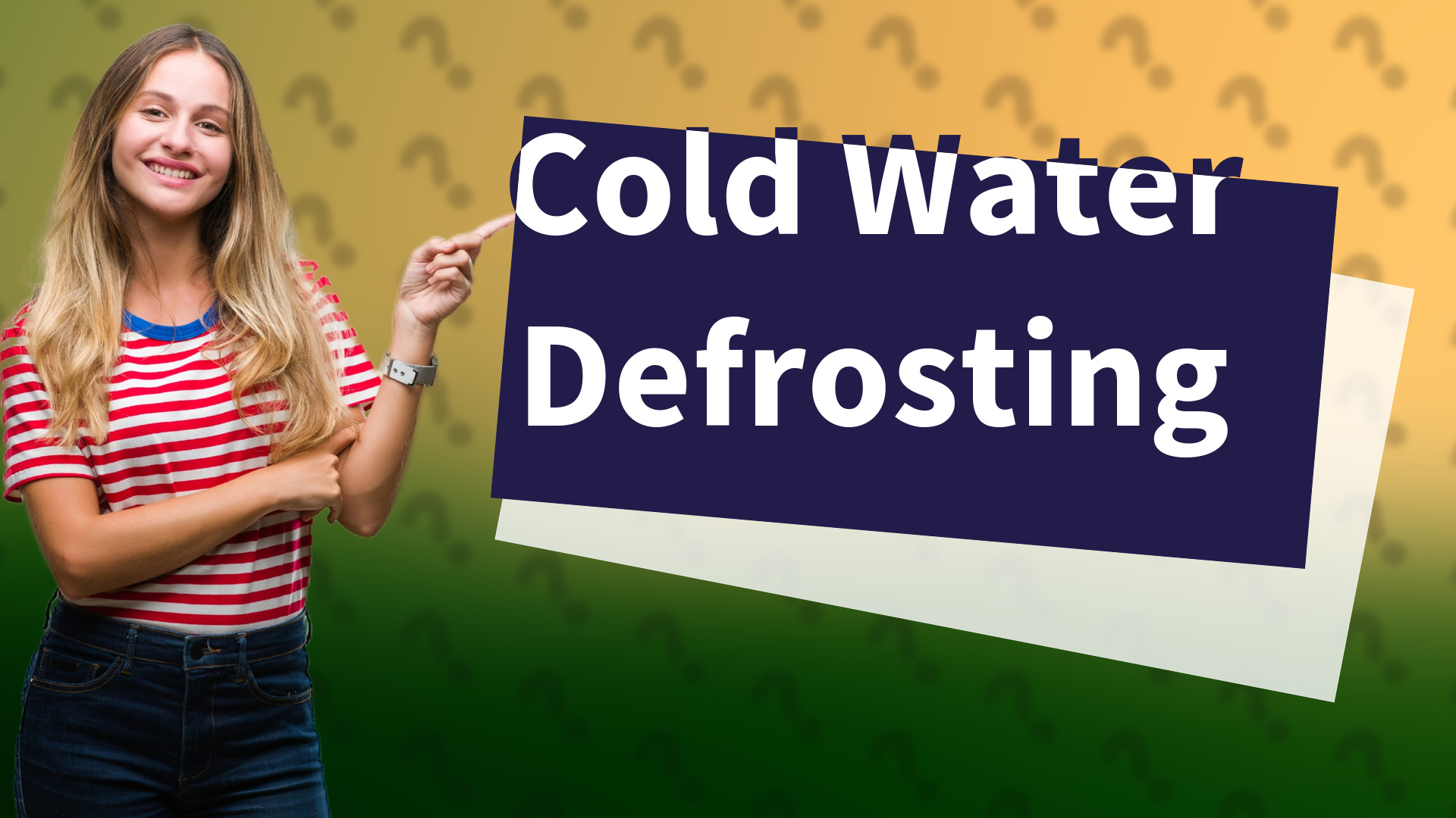 Cold Water Defrosting