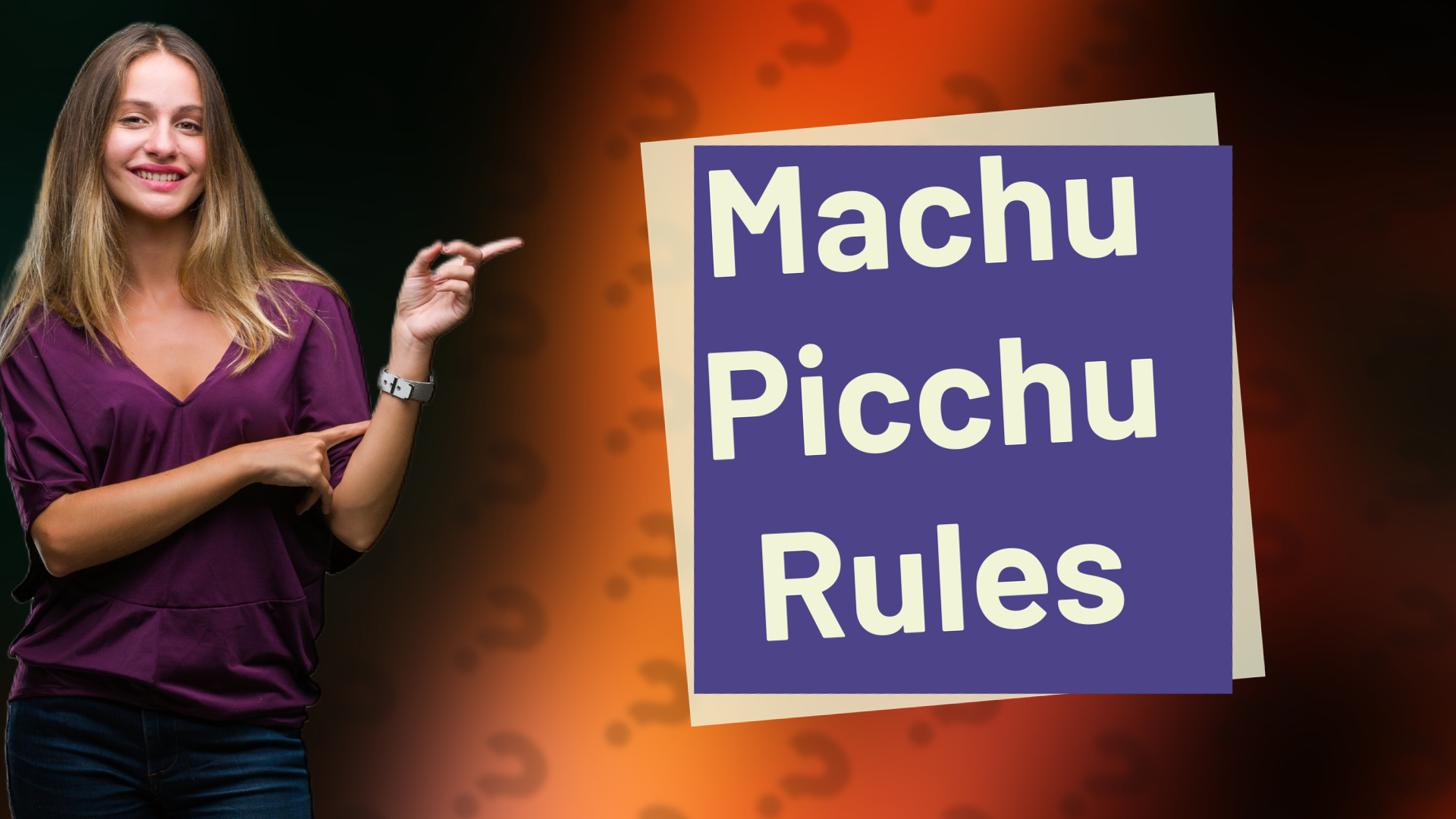 Machu Picchu Rules