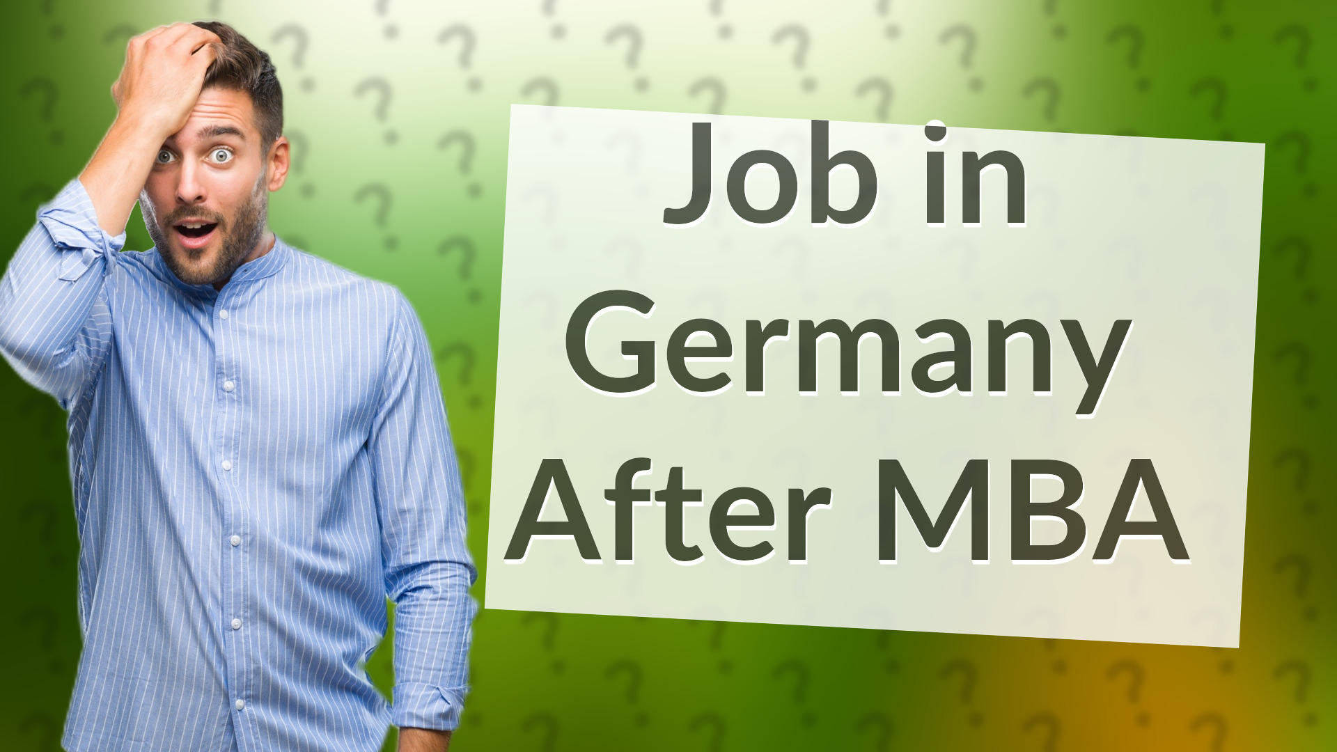 Job in Germany After MBA