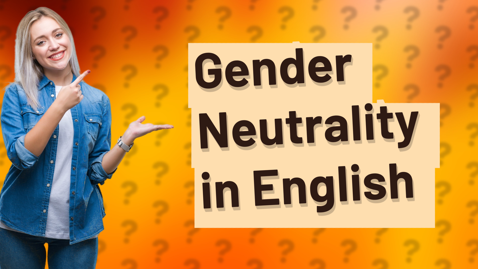 Gender Neutrality in English