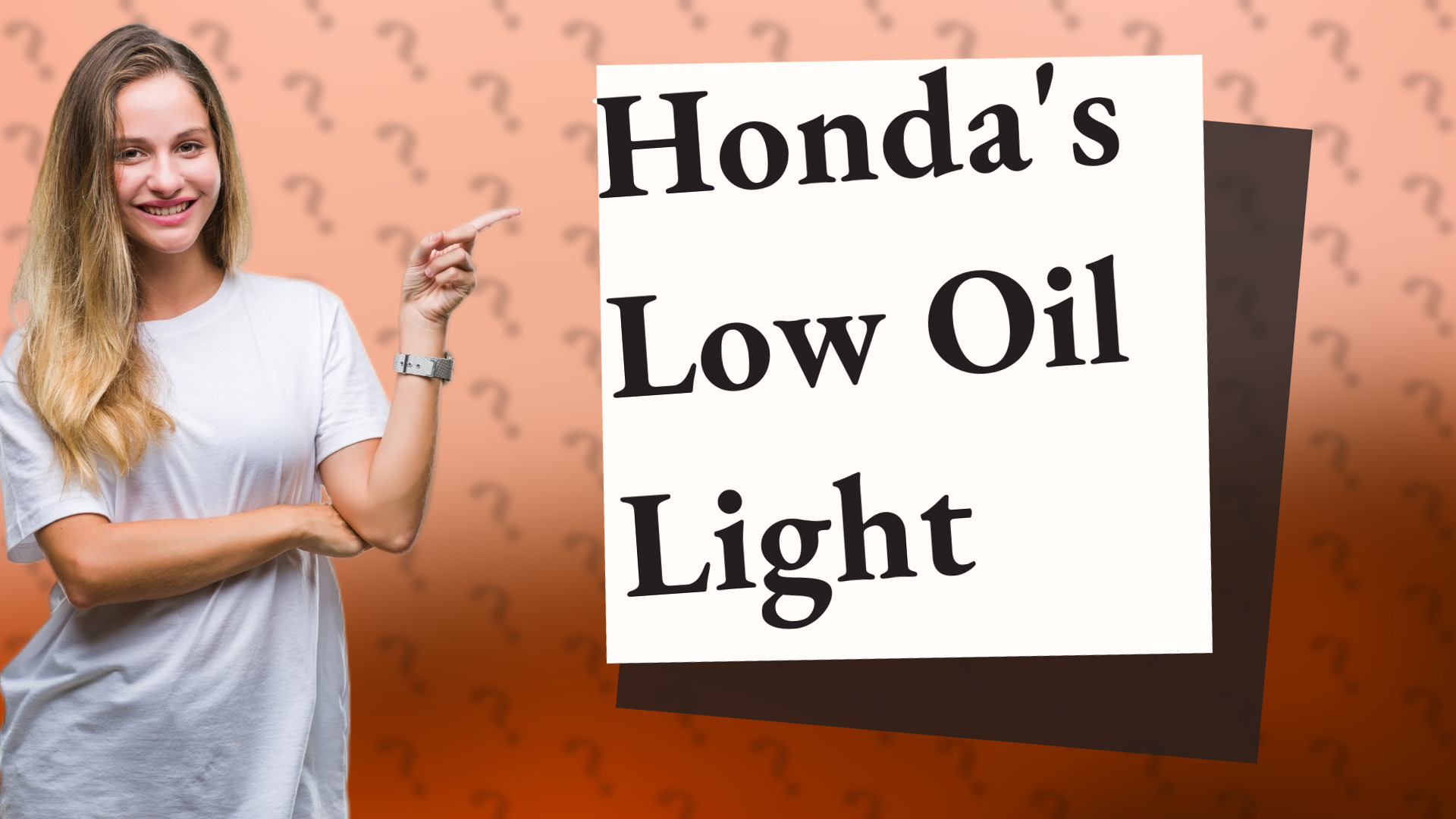 Honda's Low Oil Light
