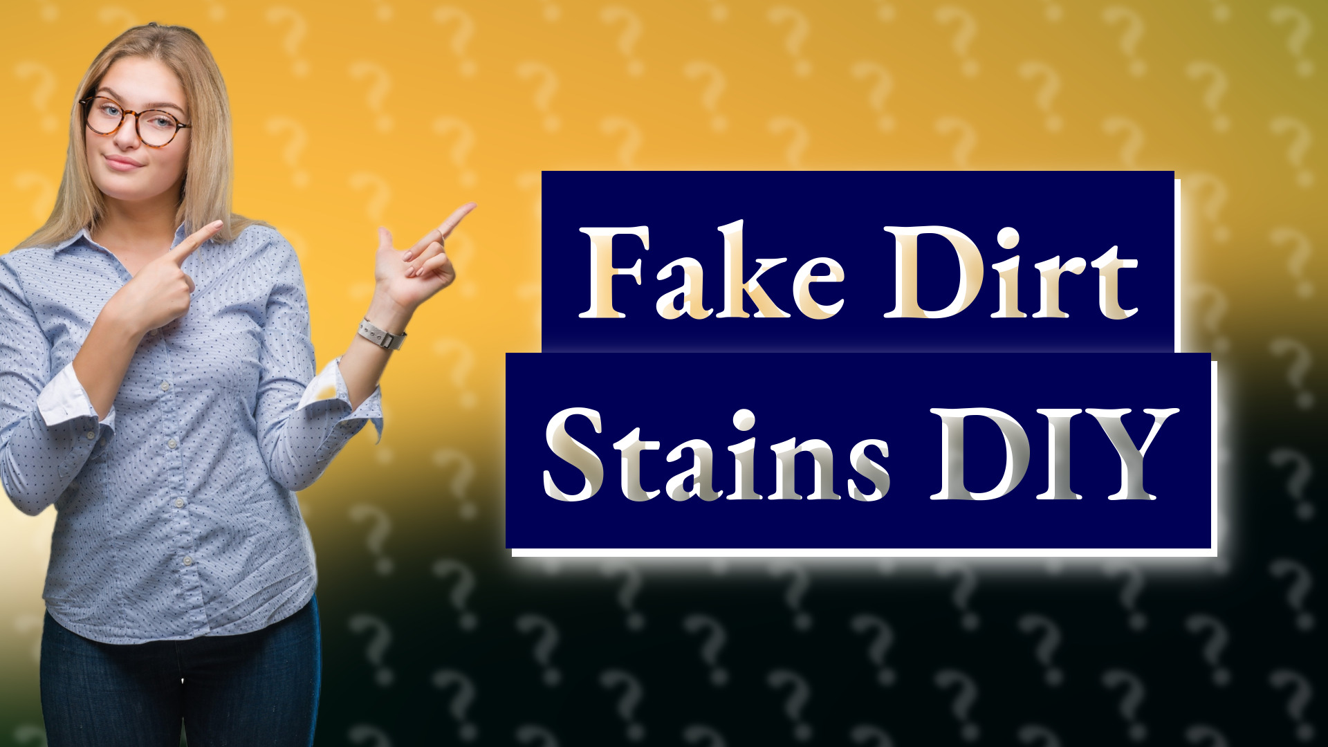 Fake Dirt Stains DIY