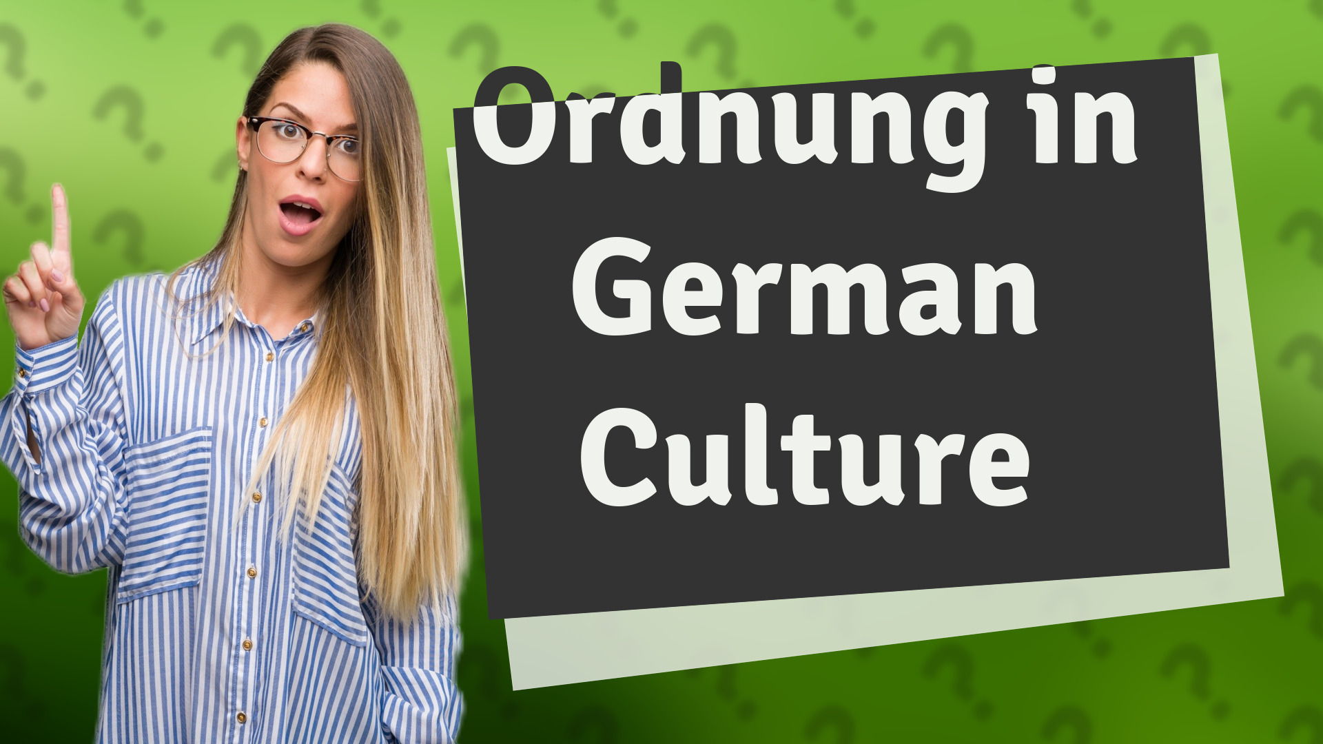 Ordnung in German Culture
