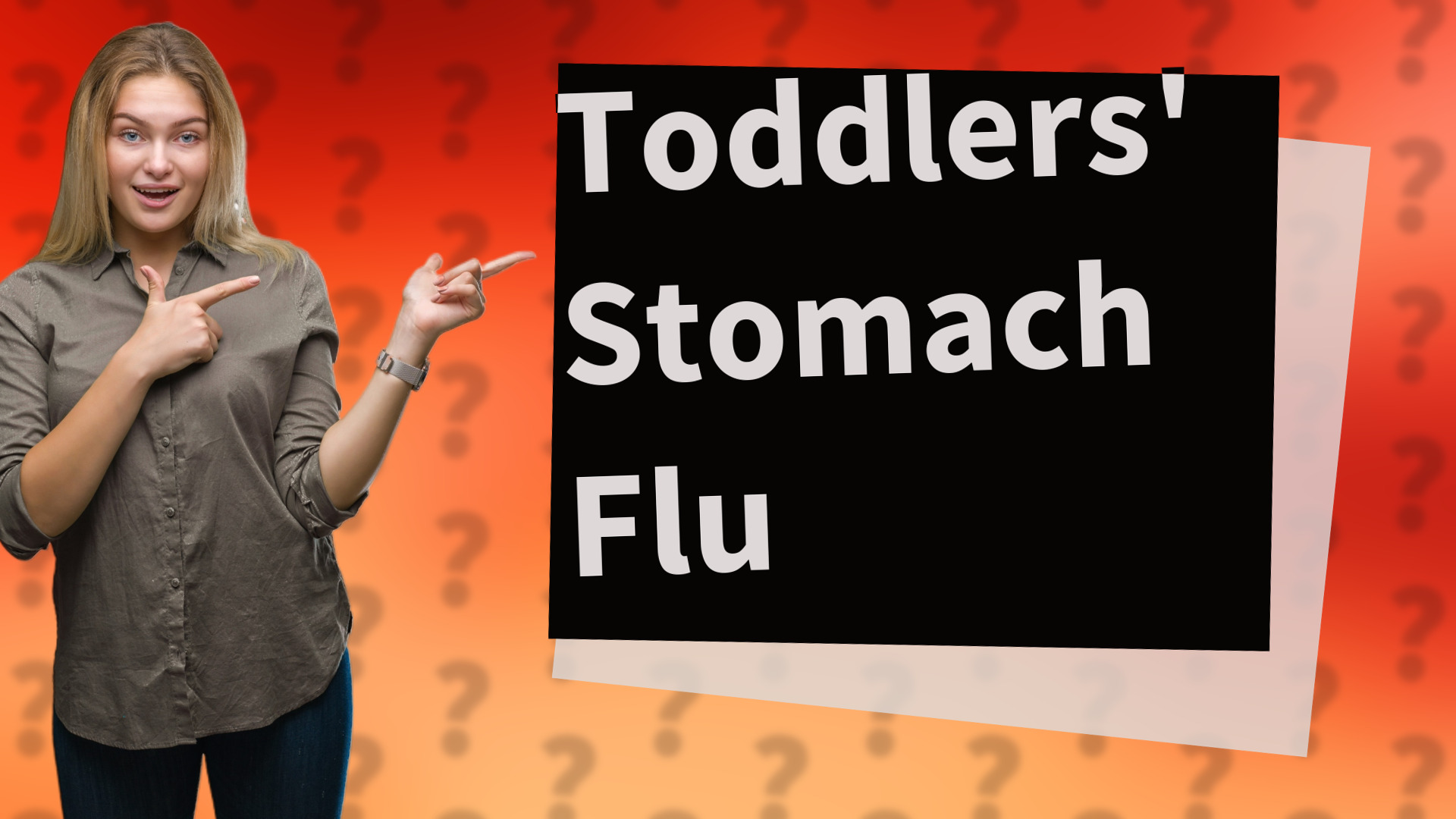 Toddlers' Stomach Flu