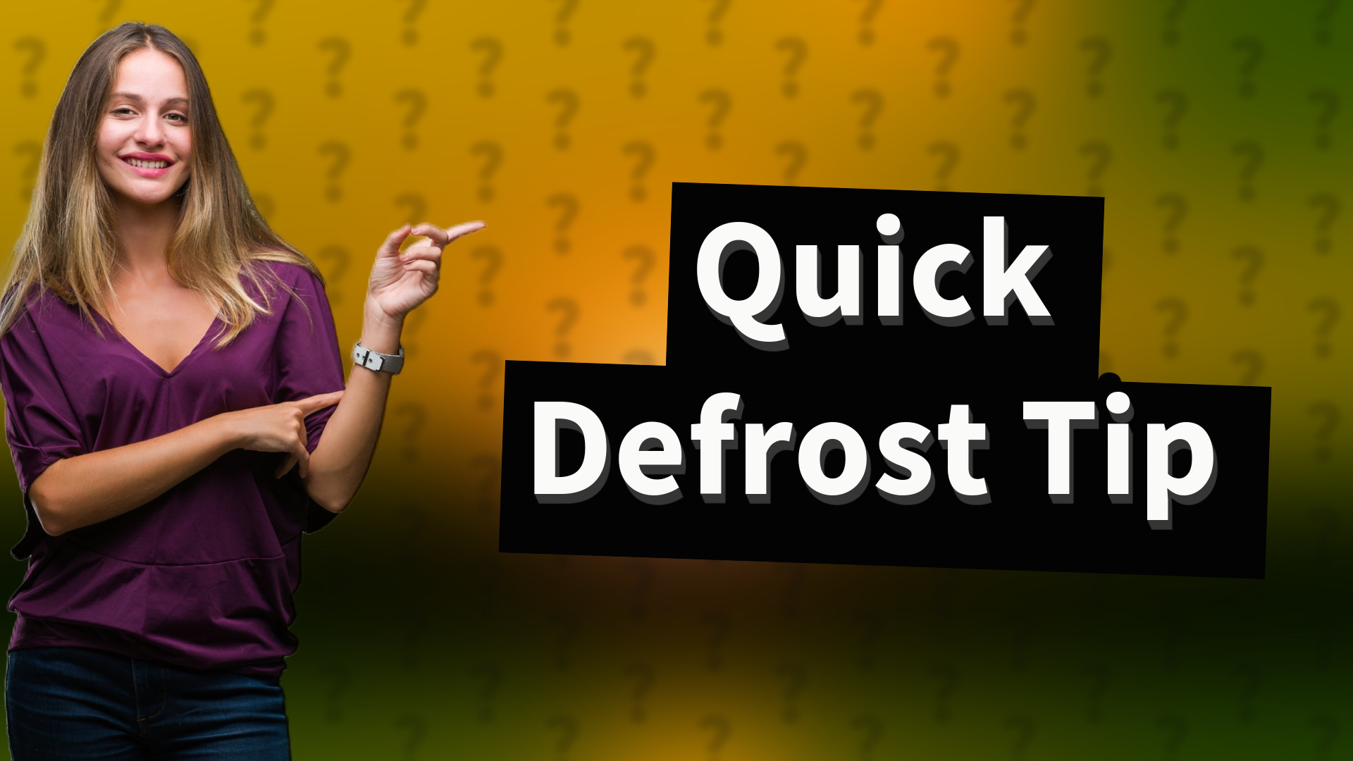 Quick Defrost Tip