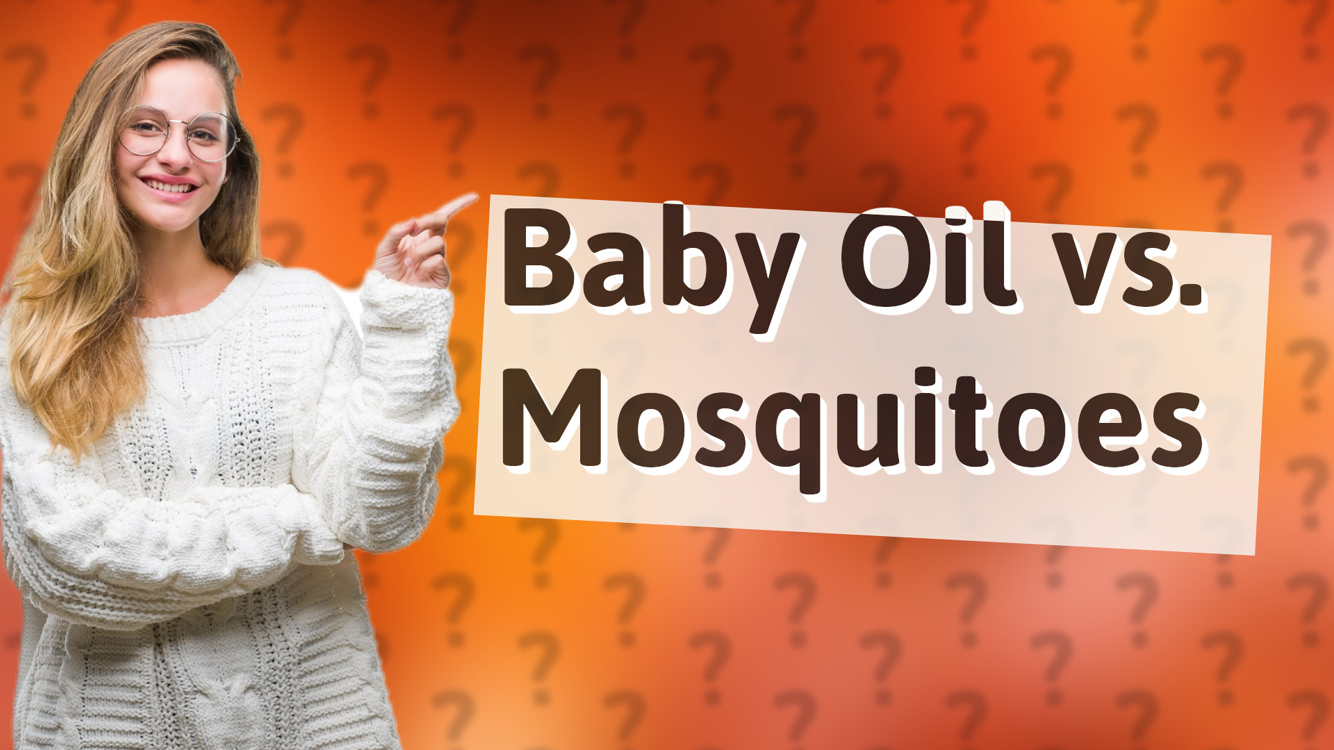 Baby Oil vs. Mosquitoes