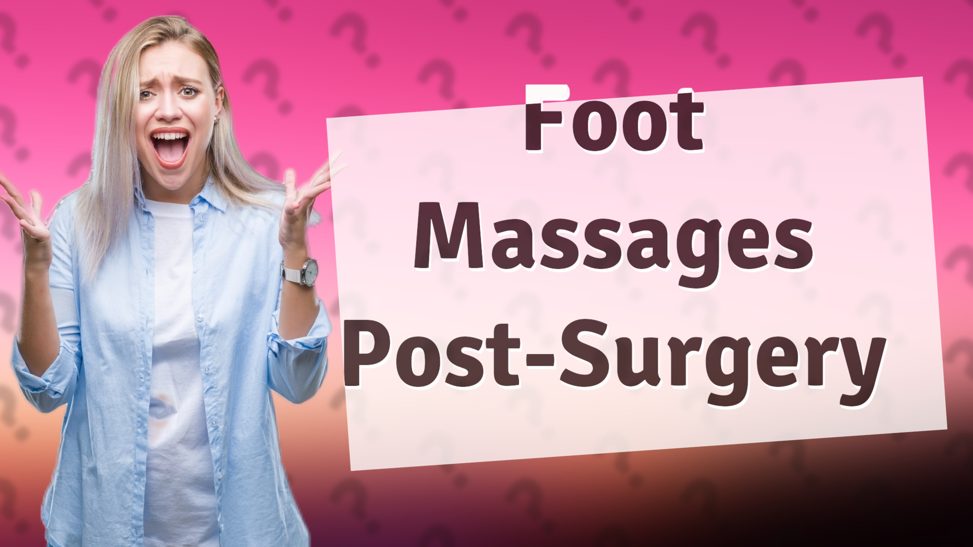 Foot Massages Post-Surgery