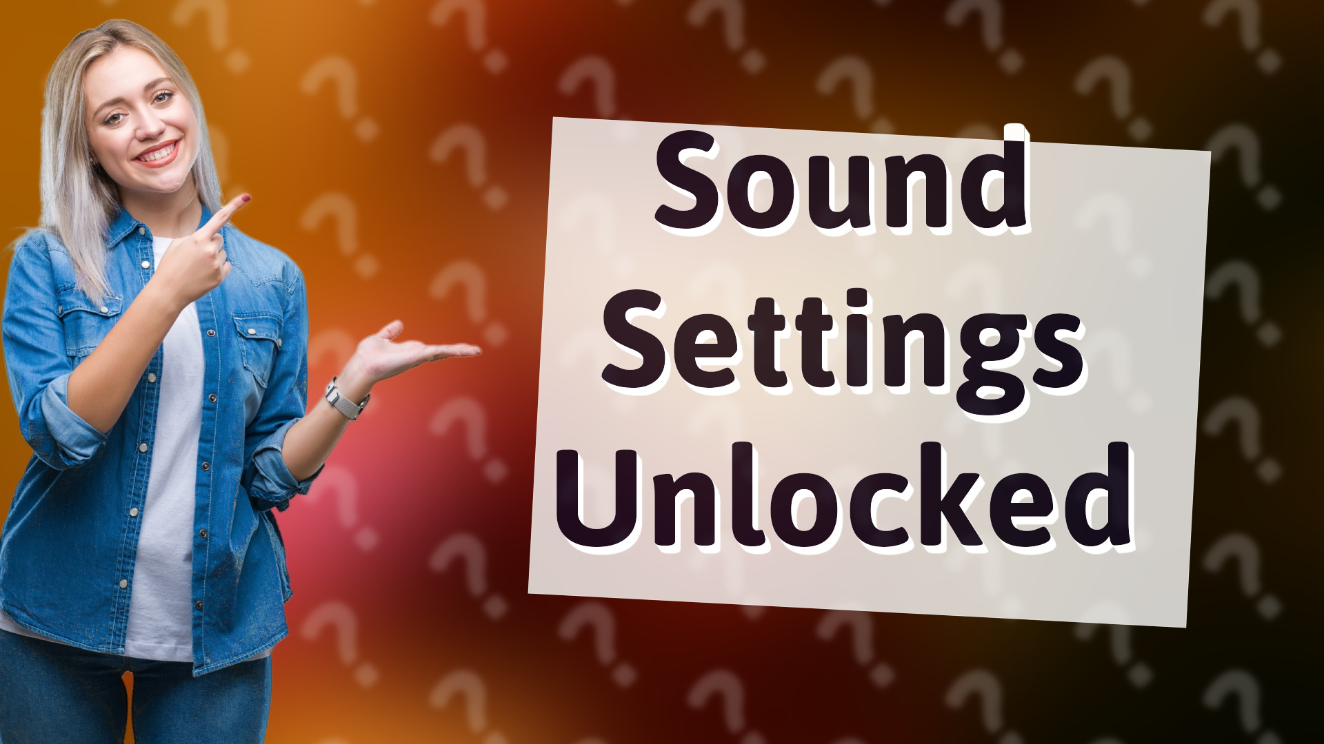 Sound Settings Unlocked