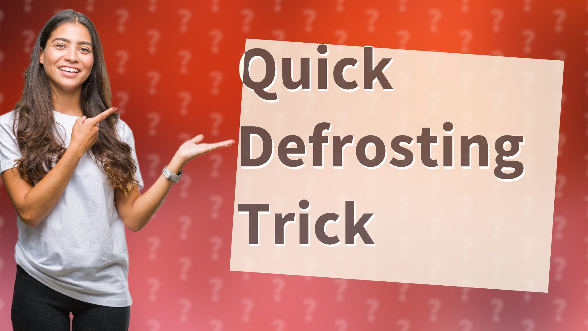 Quick Defrosting Trick