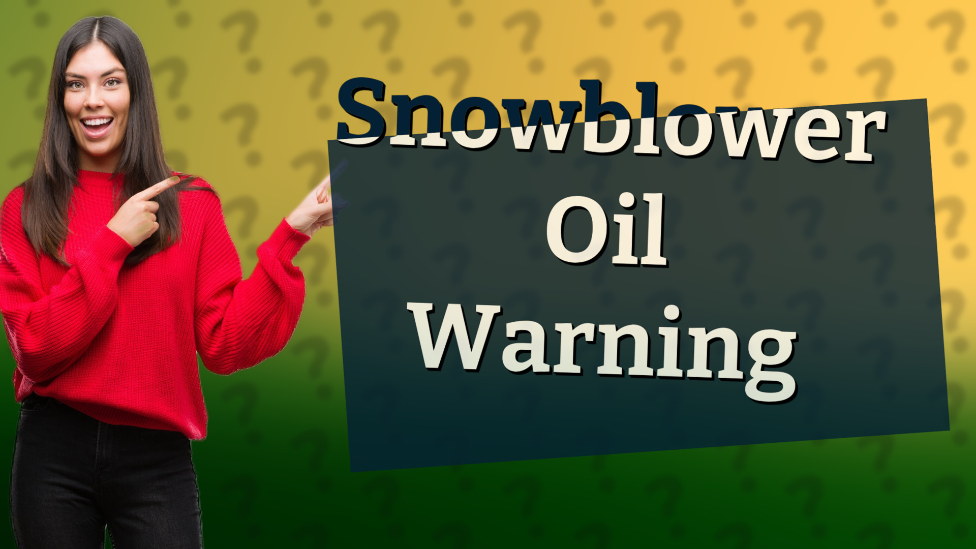 Snowblower Oil Warning