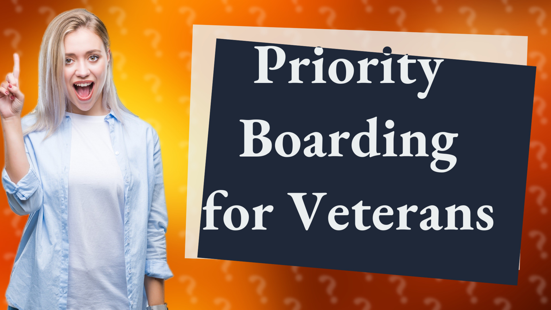 Priority Boarding for Veterans