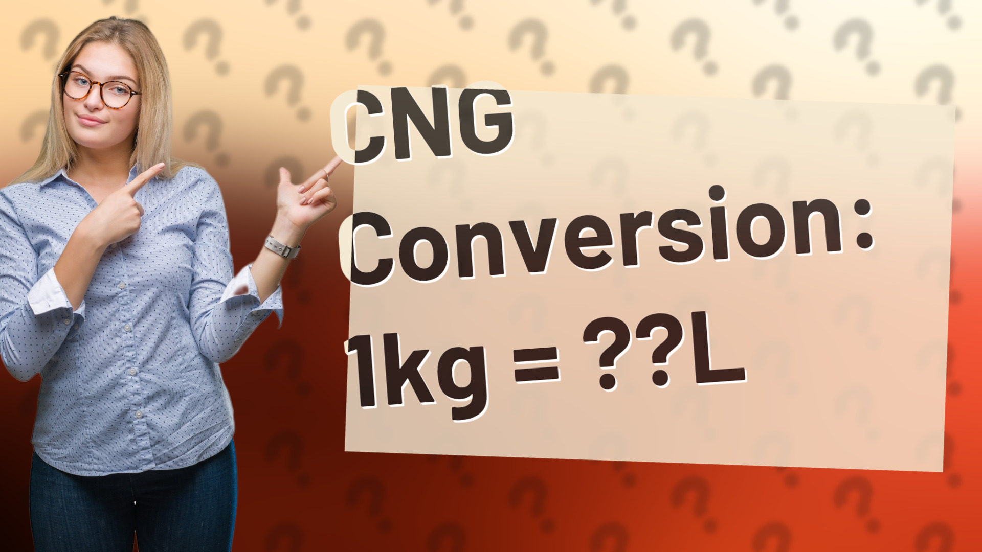 CNG Conversion: 1kg = ??L