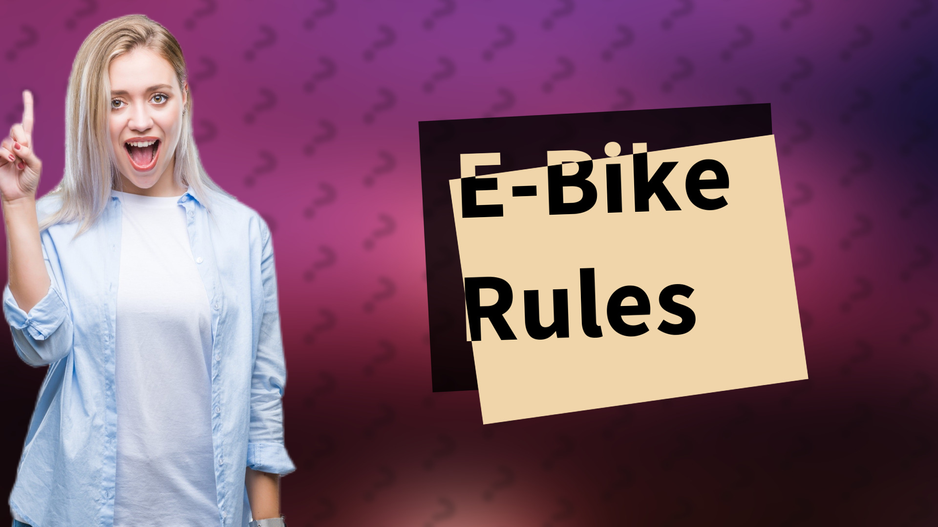 E-Bike Rules