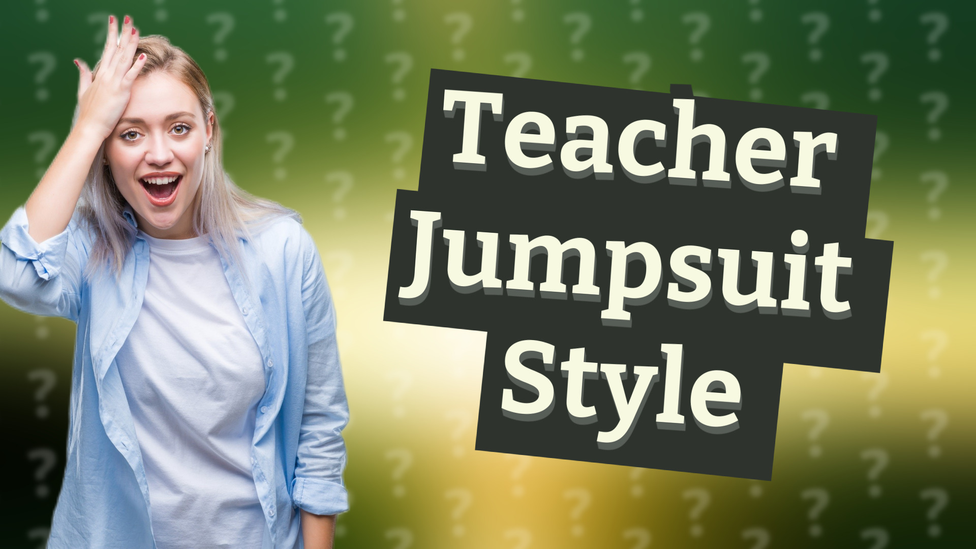 Teacher Jumpsuit Style