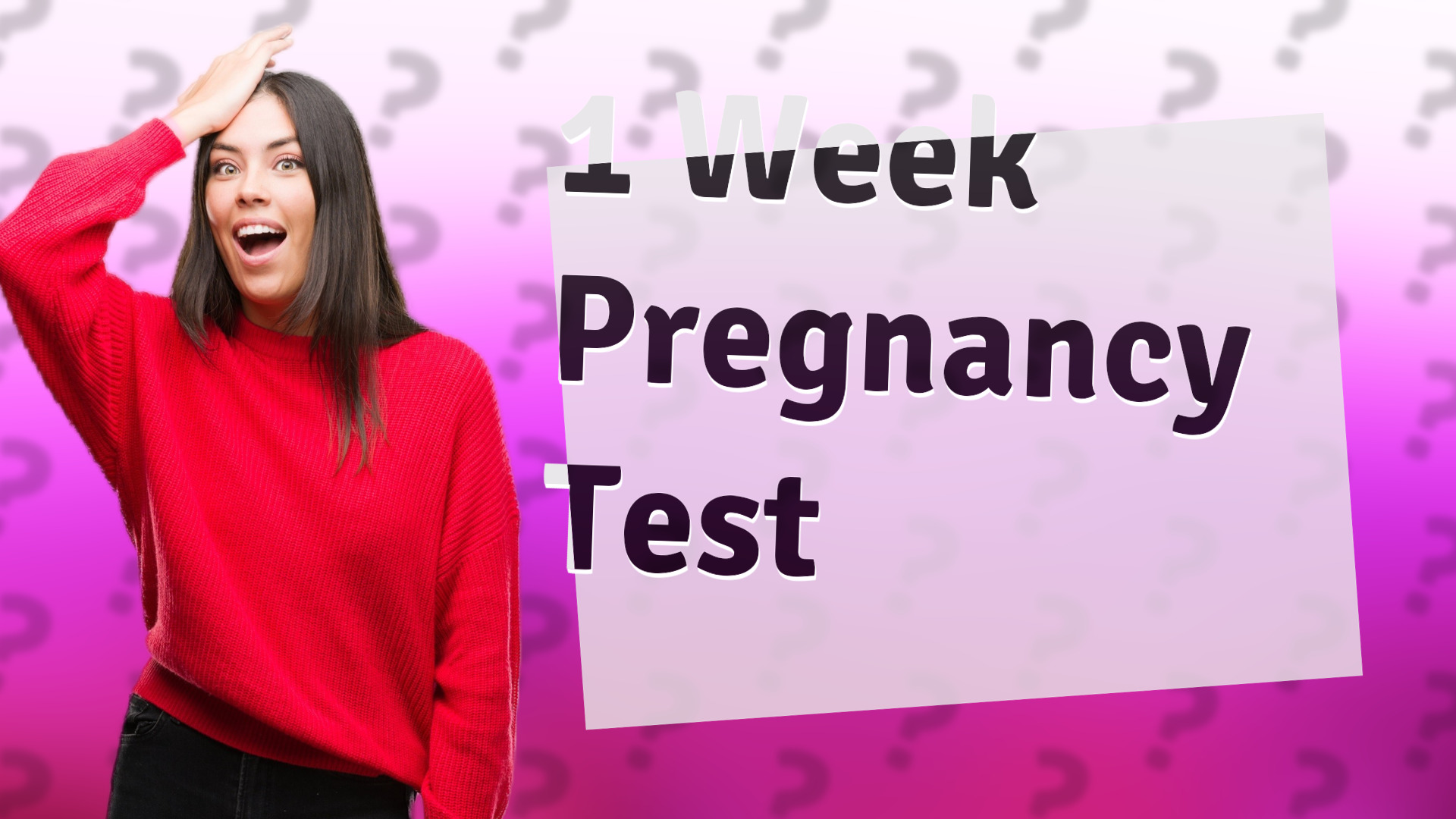 1 Week Pregnancy Test
