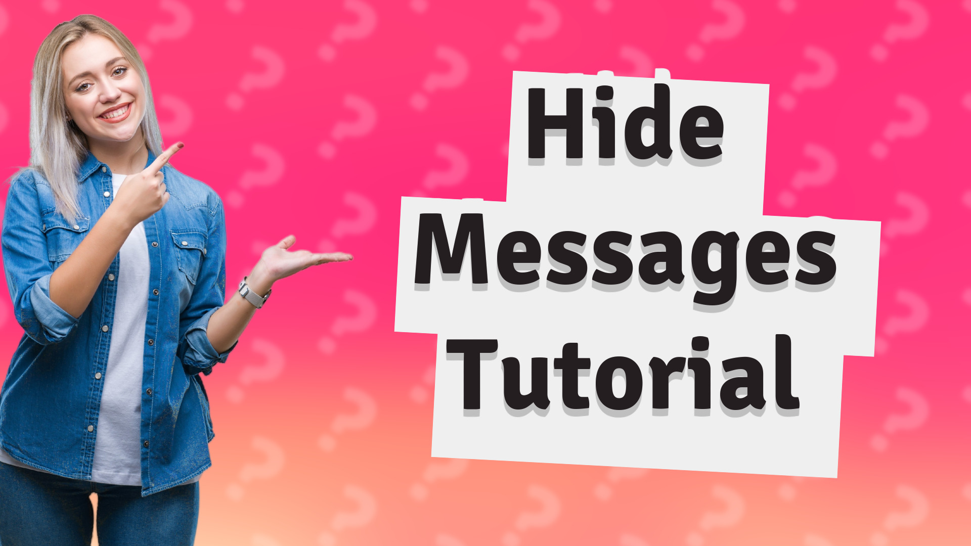 Hide Messages Tutorial