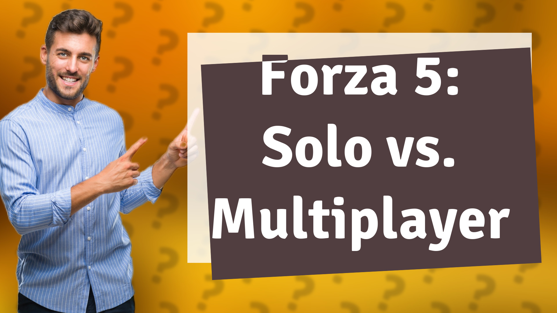 Forza 5: Solo vs. Multiplayer
