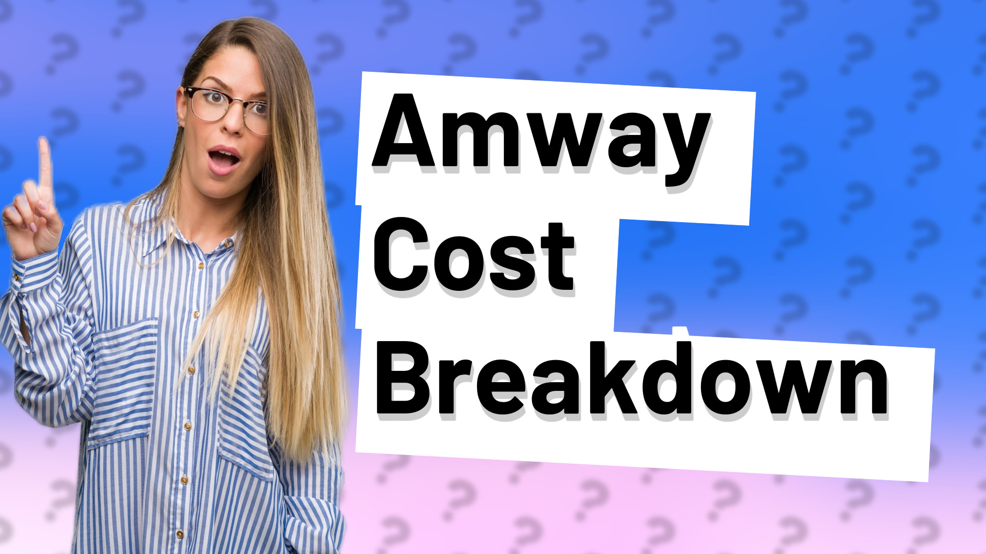 Amway Cost Breakdown