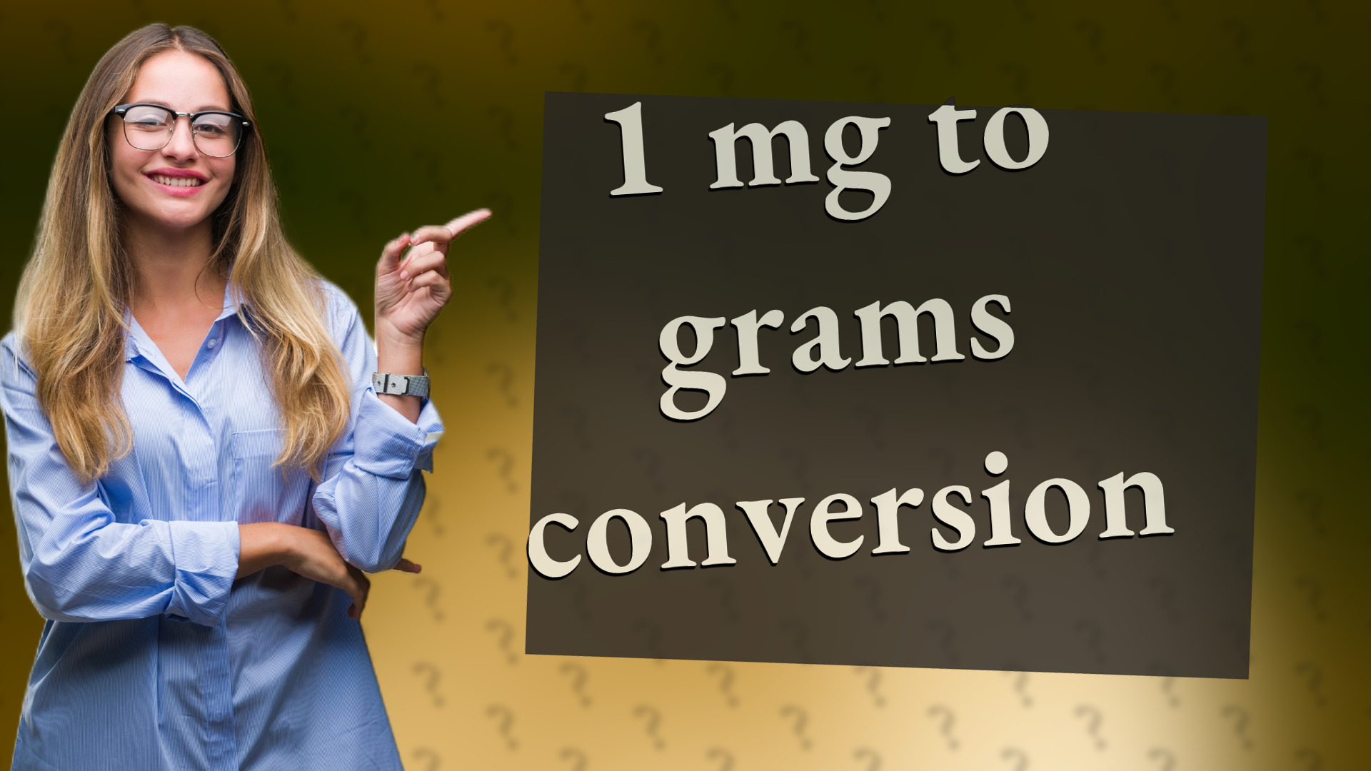 1 mg to grams conversion