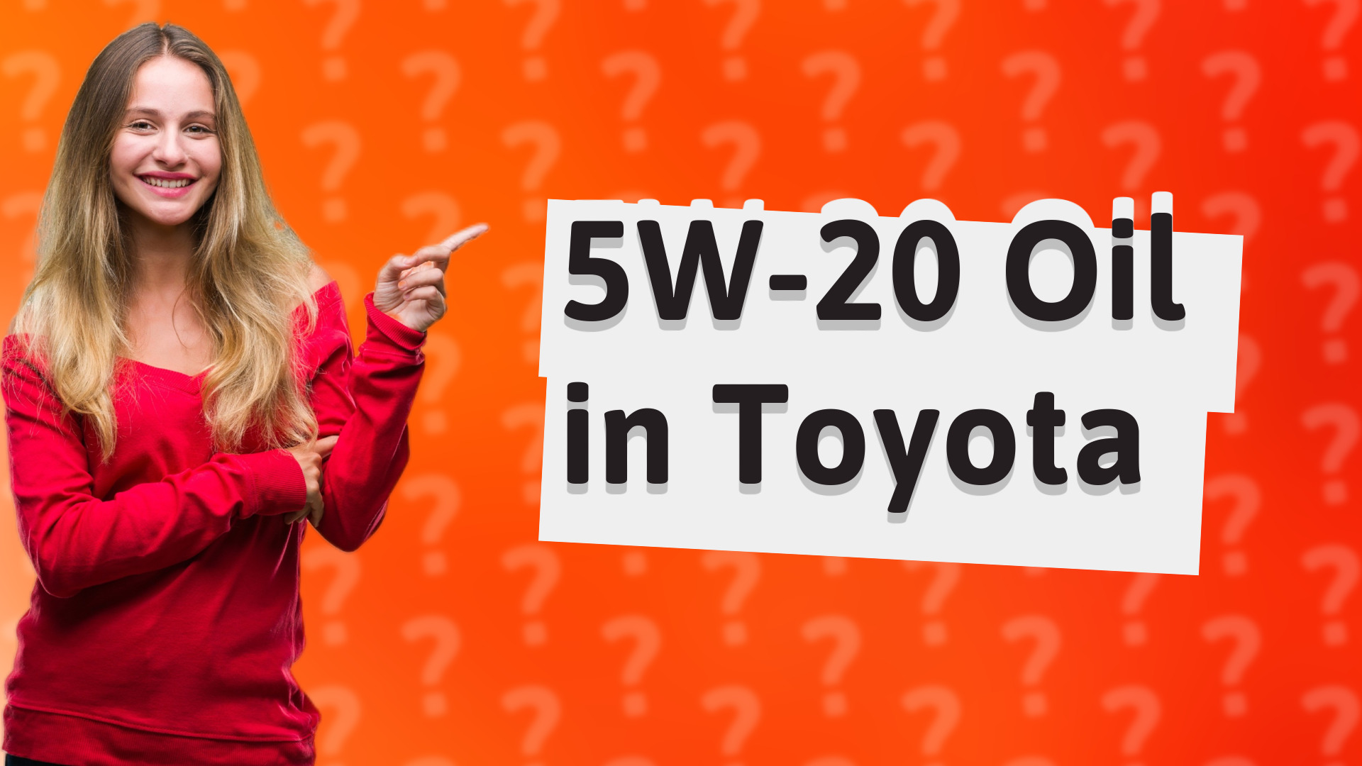 5W-20 Oil in Toyota