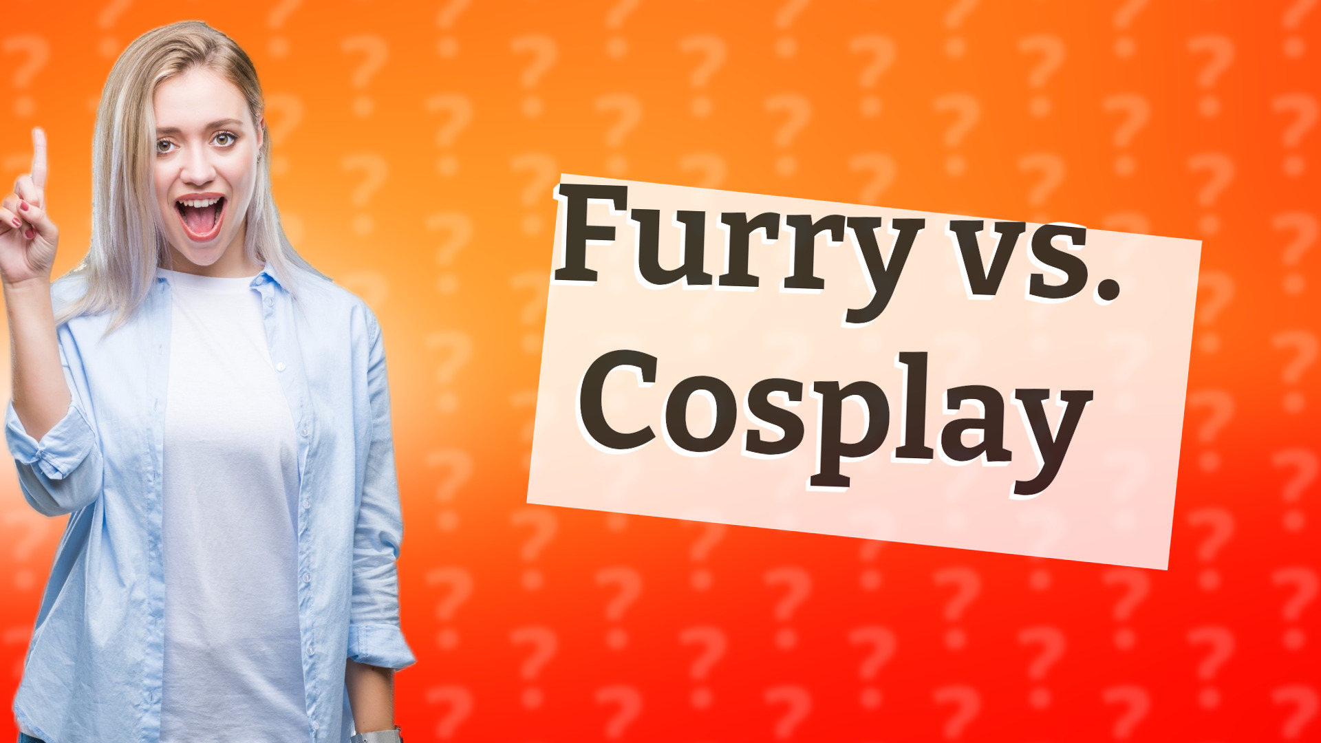 Furry vs. Cosplay