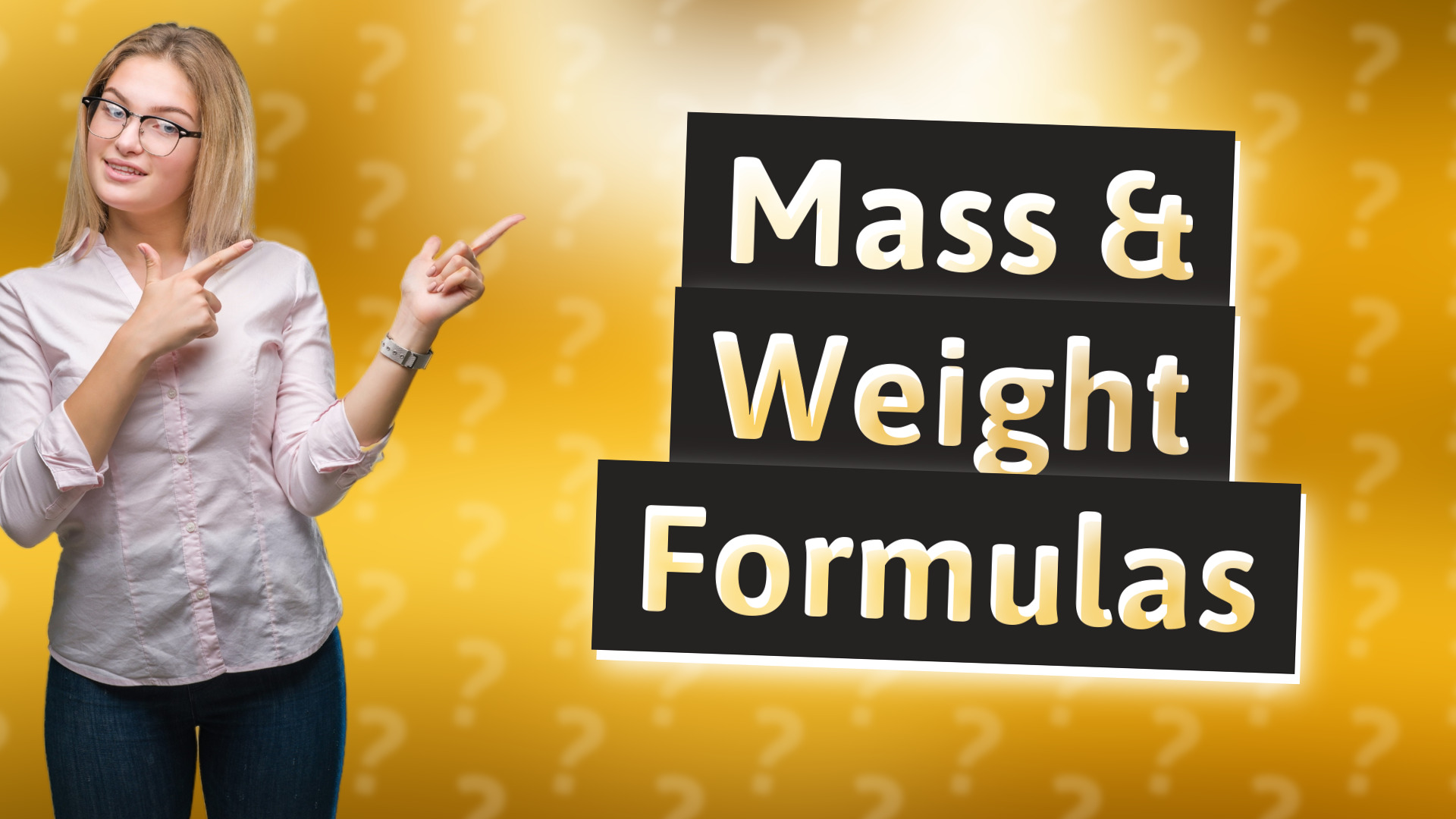 Mass & Weight Formulas
