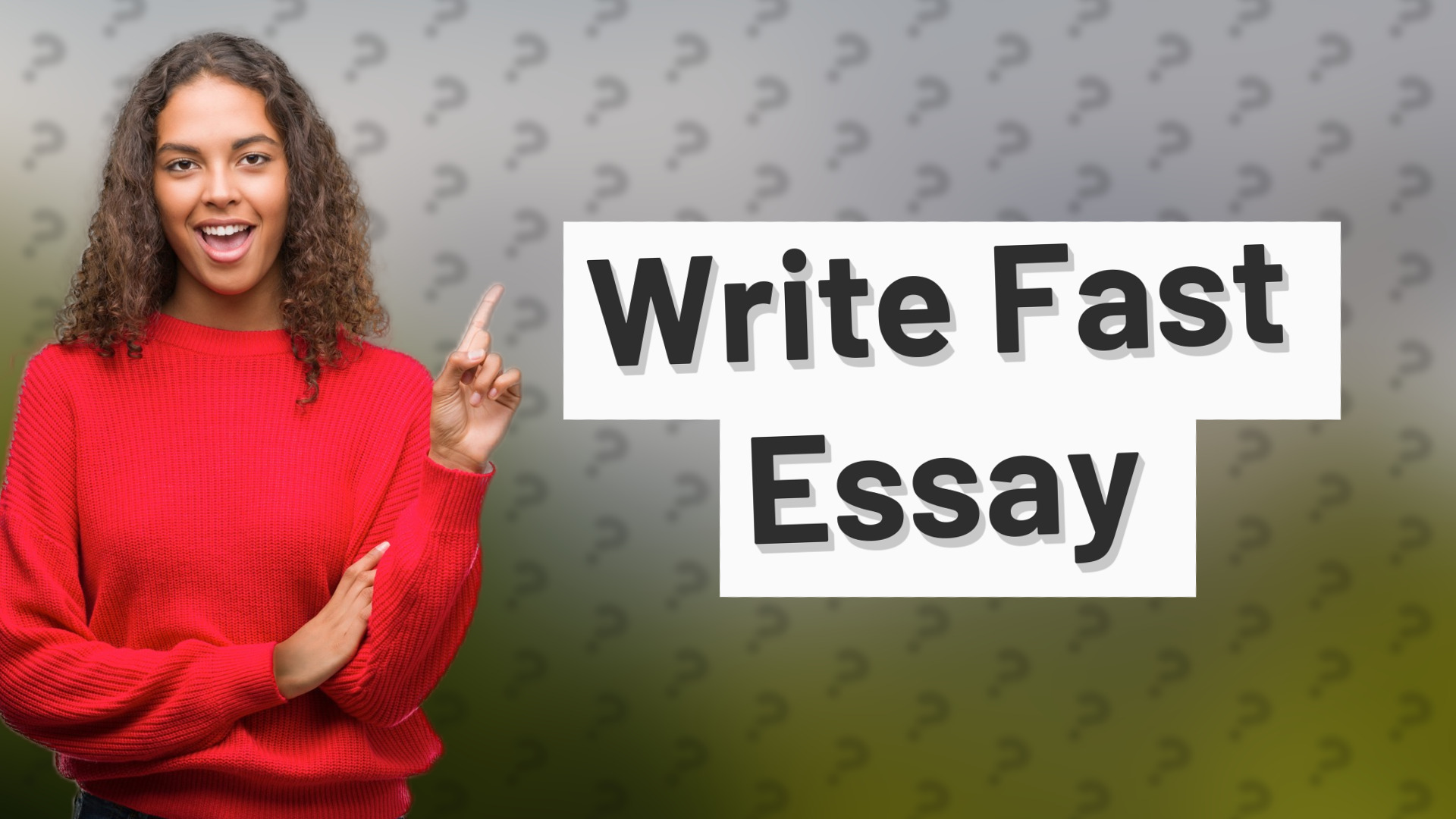 Write Fast Essay