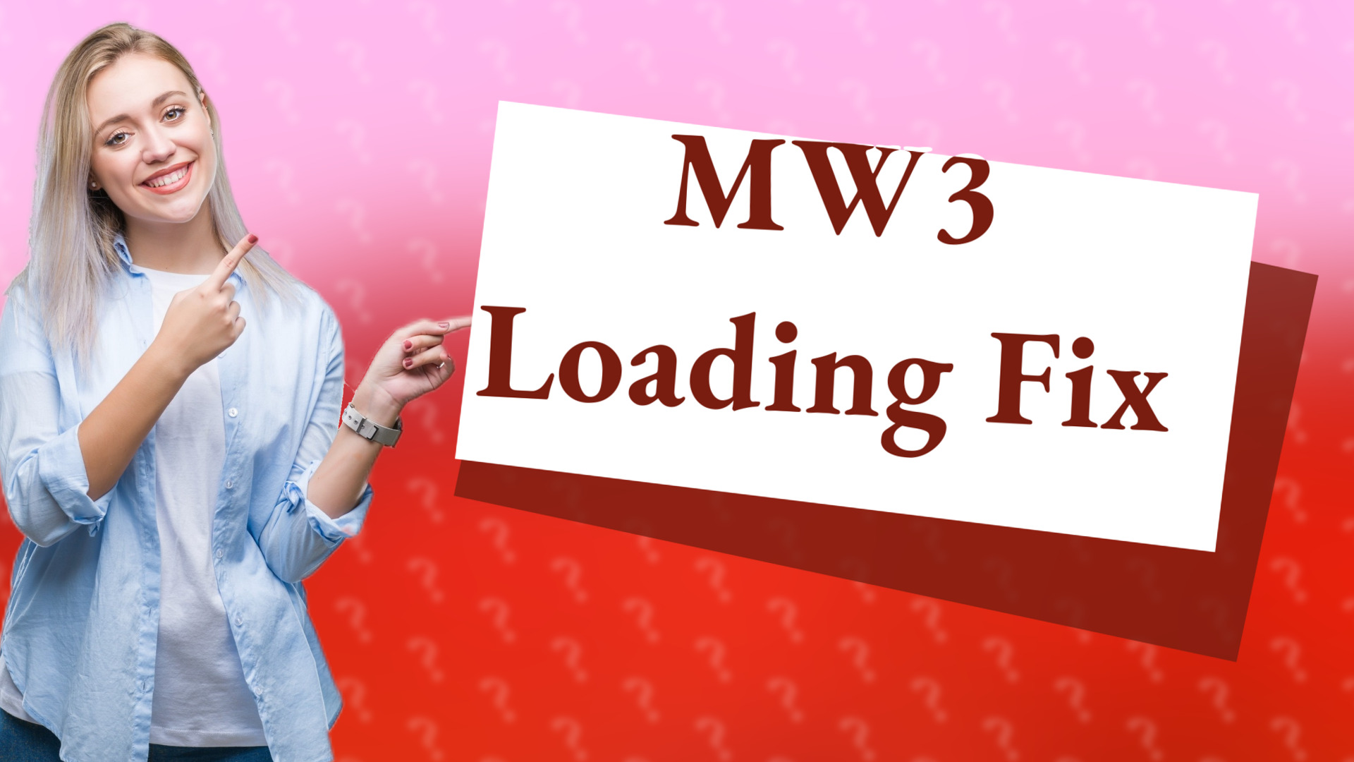 MW3 Loading Fix