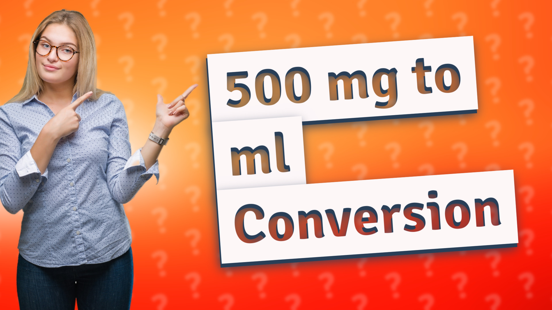 500 mg to ml Conversion