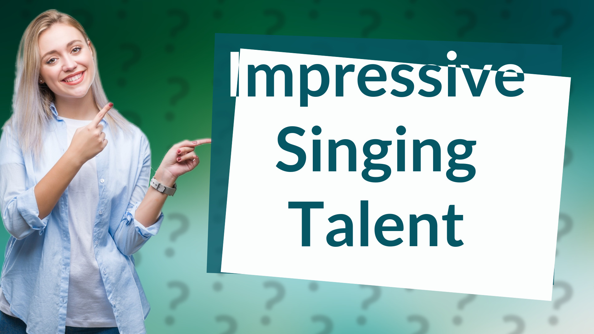 Impressive Singing Talent