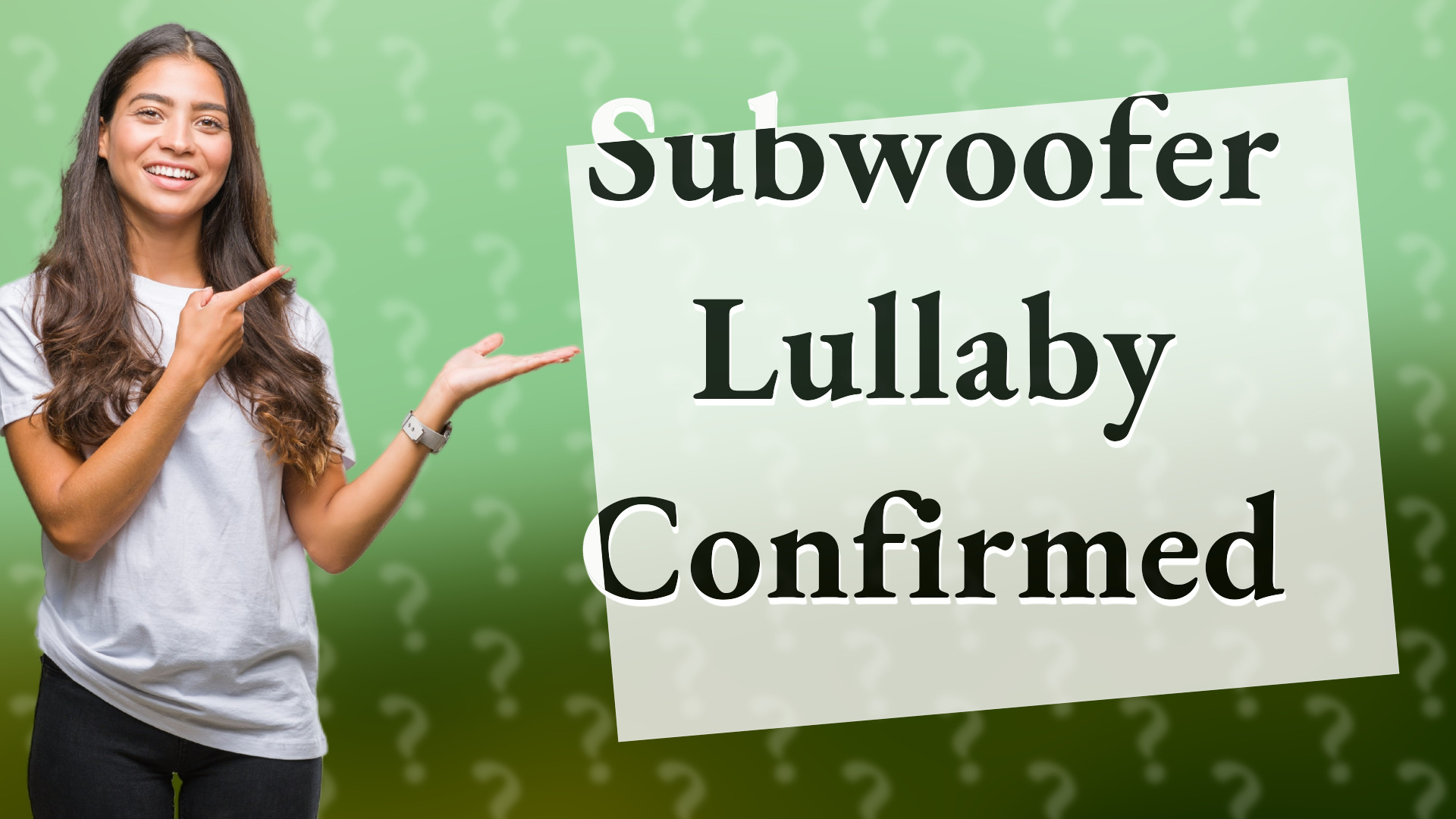 Subwoofer Lullaby Confirmed