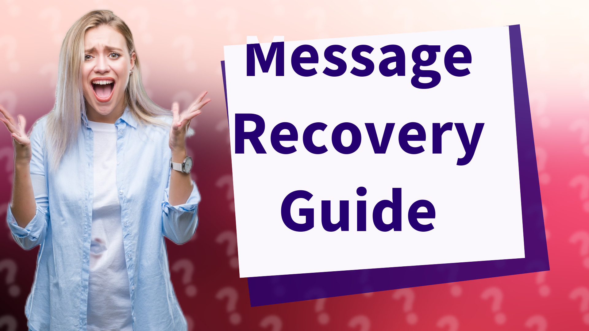 Message Recovery Guide