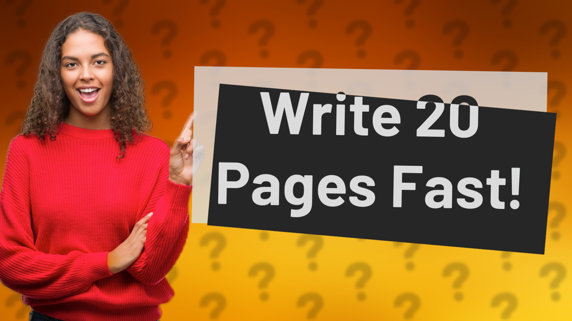 Write 20 Pages Fast!