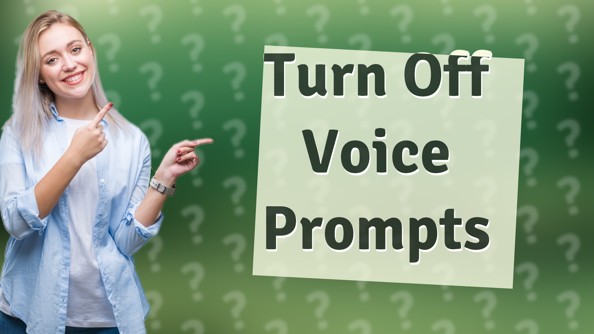 Turn Off Voice Prompts