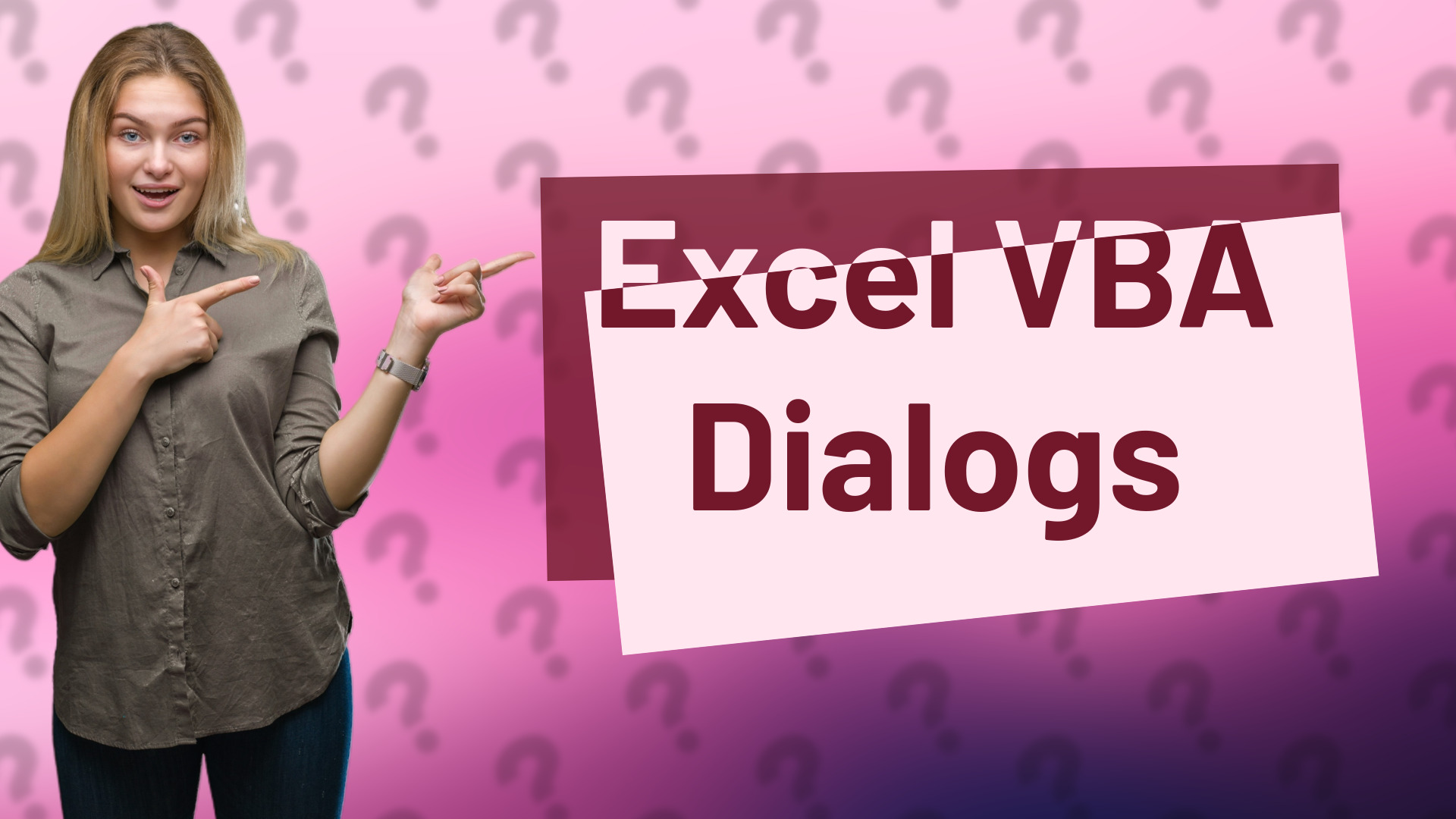 Excel VBA Dialogs