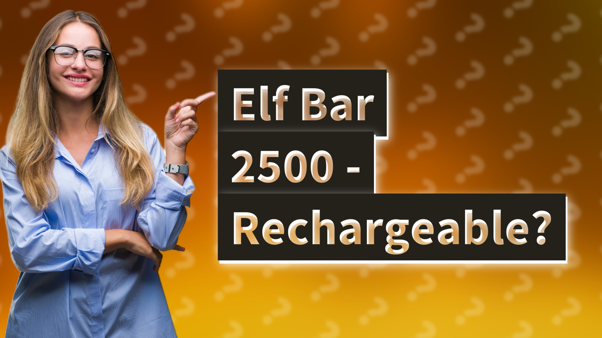 Elf Bar 2500 - Rechargeable?