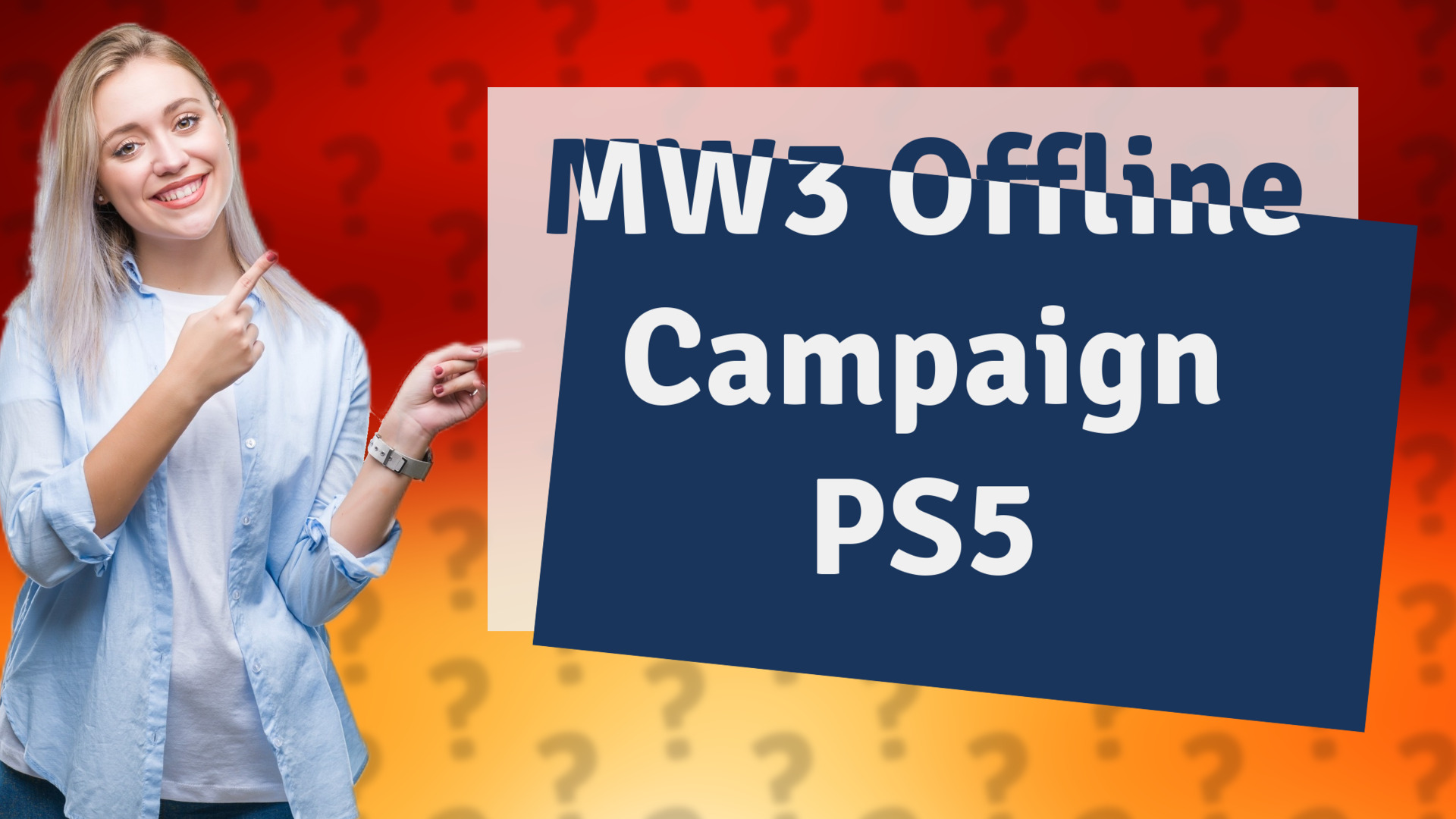 MW3 Offline Campaign PS5