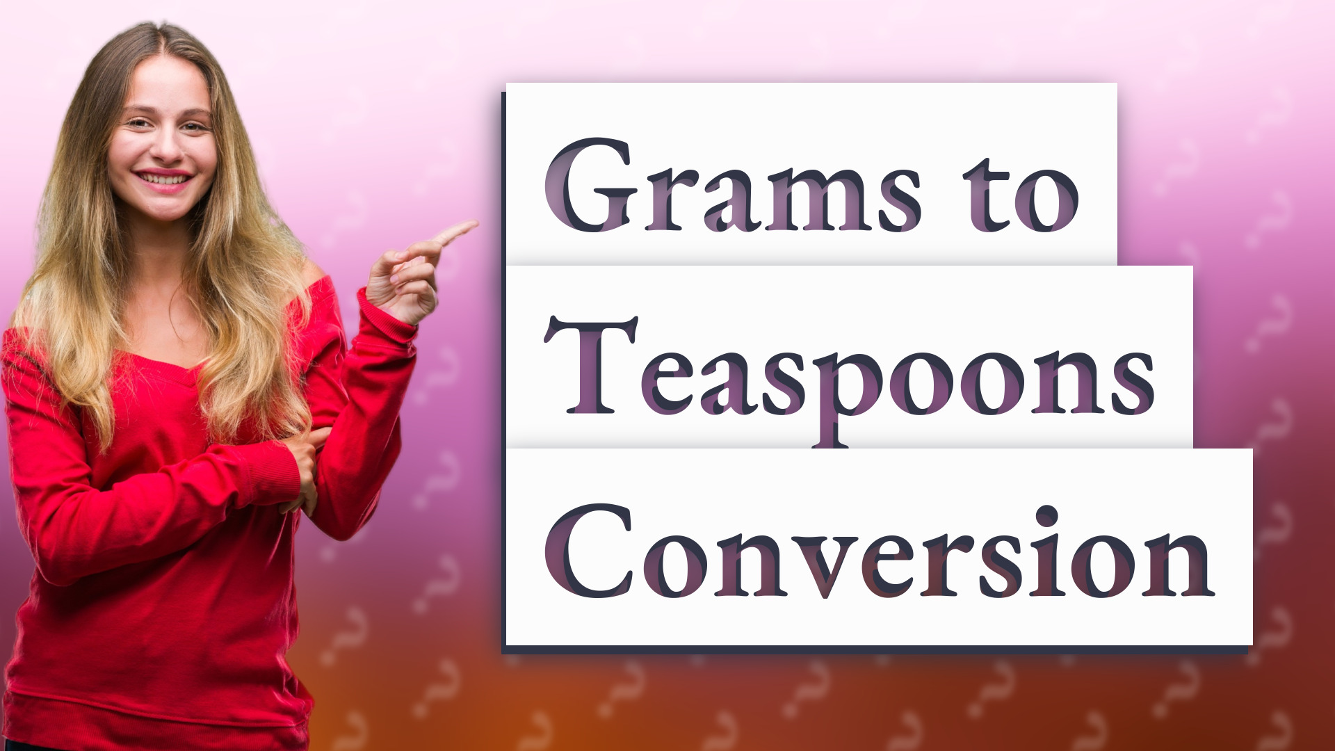 Grams to Teaspoons Conversion