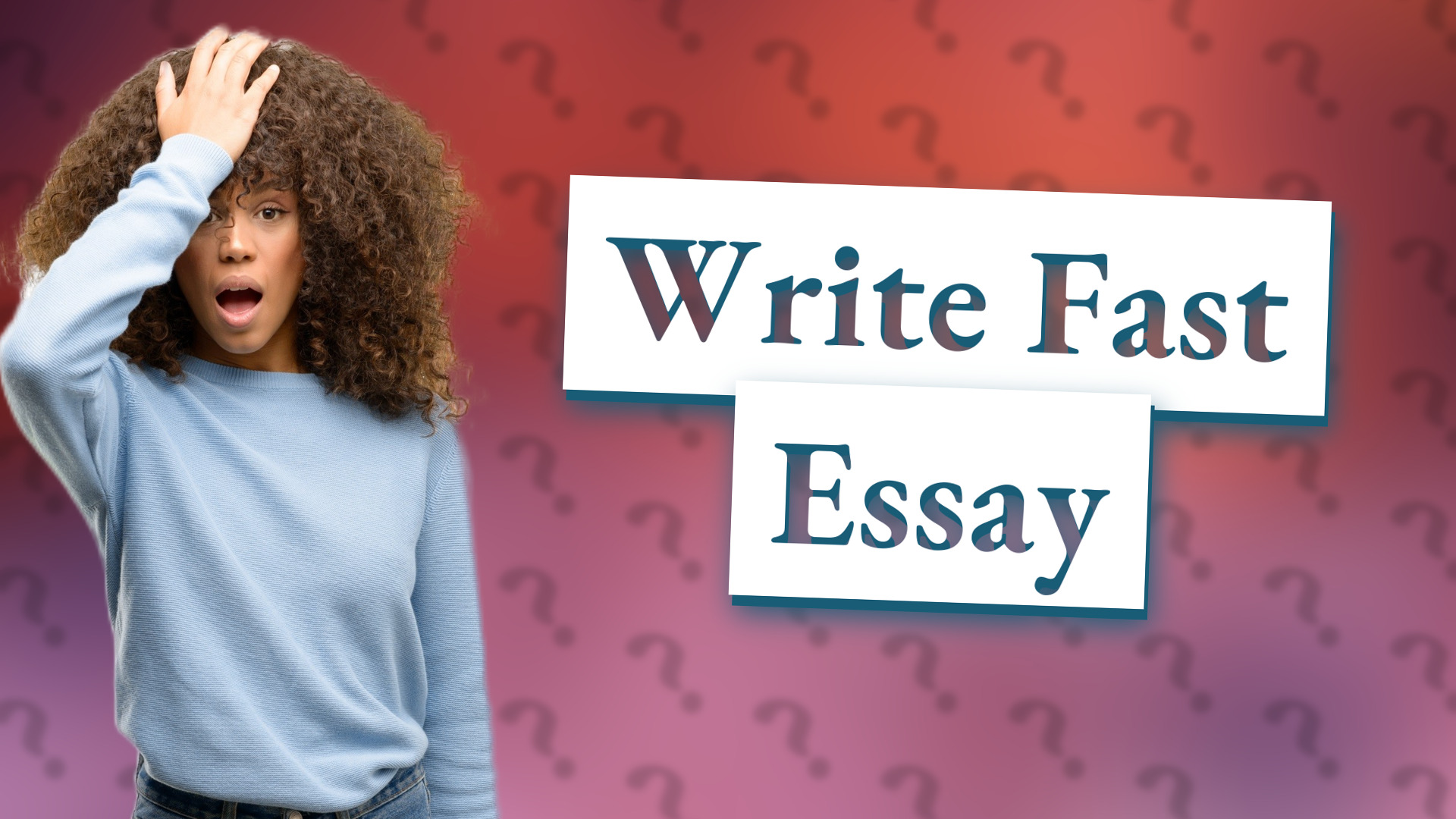 Write Fast Essay