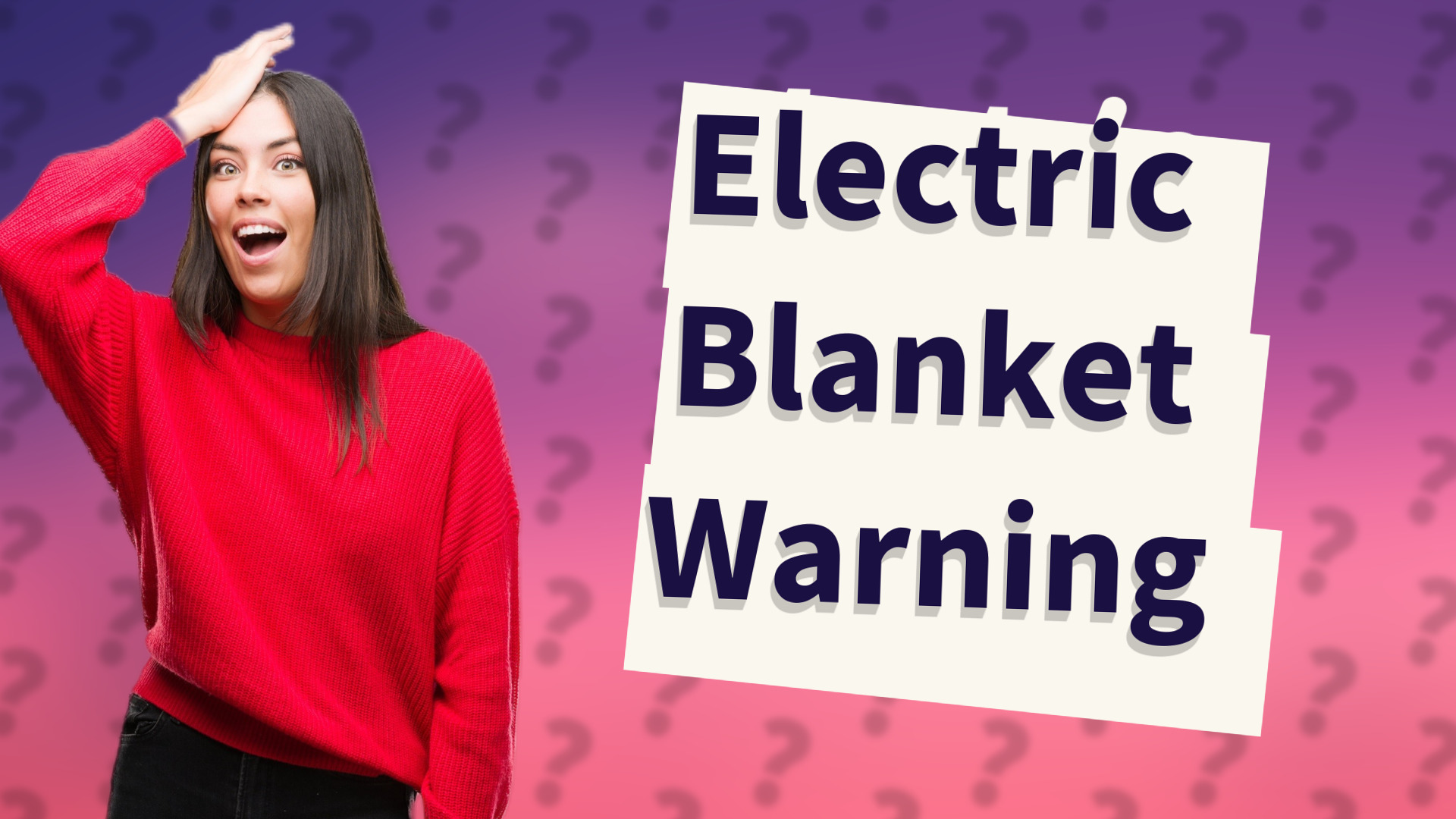 Electric Blanket Warning