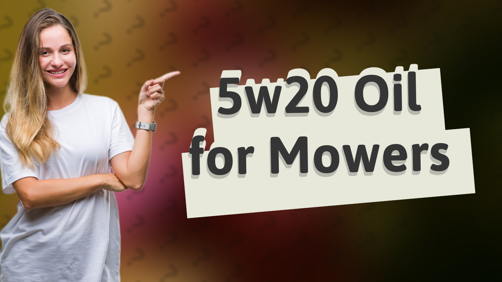 5w20 Oil for Mowers
