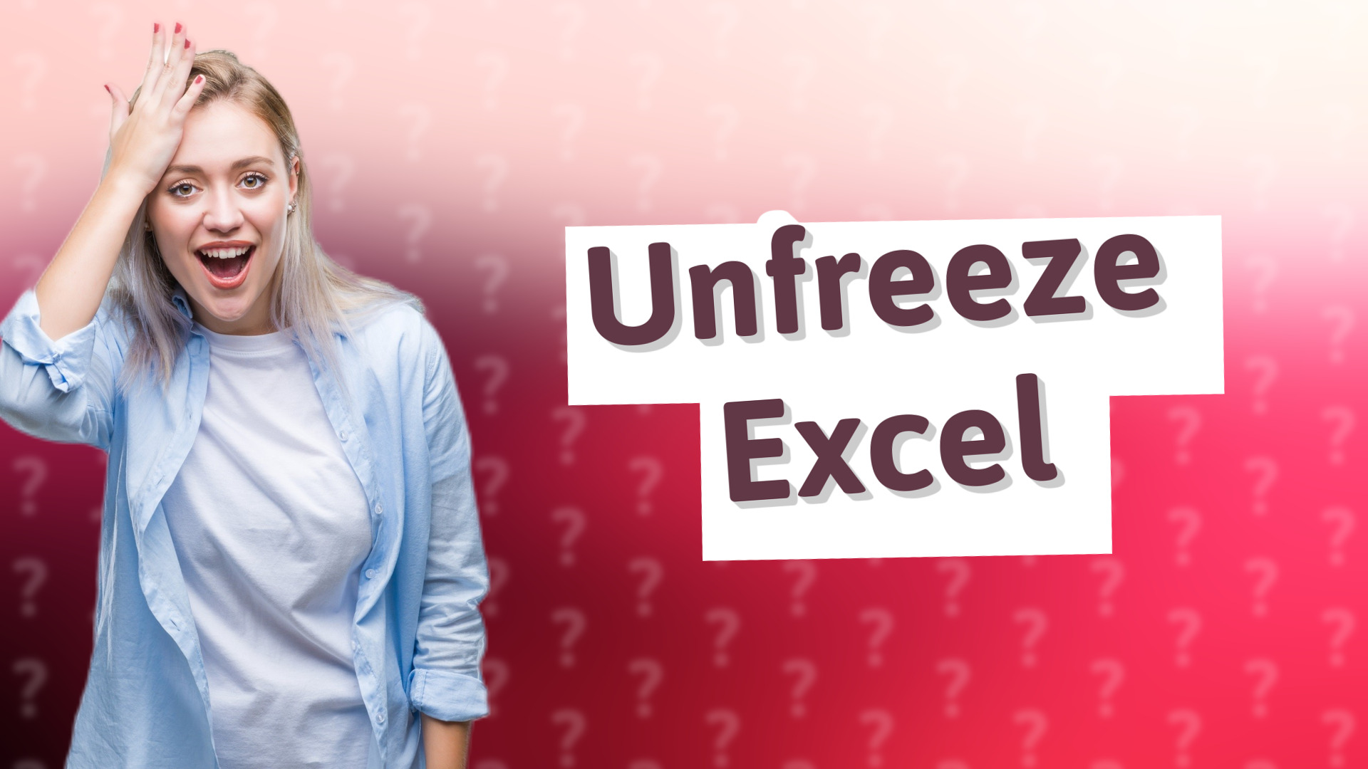 Unfreeze Excel