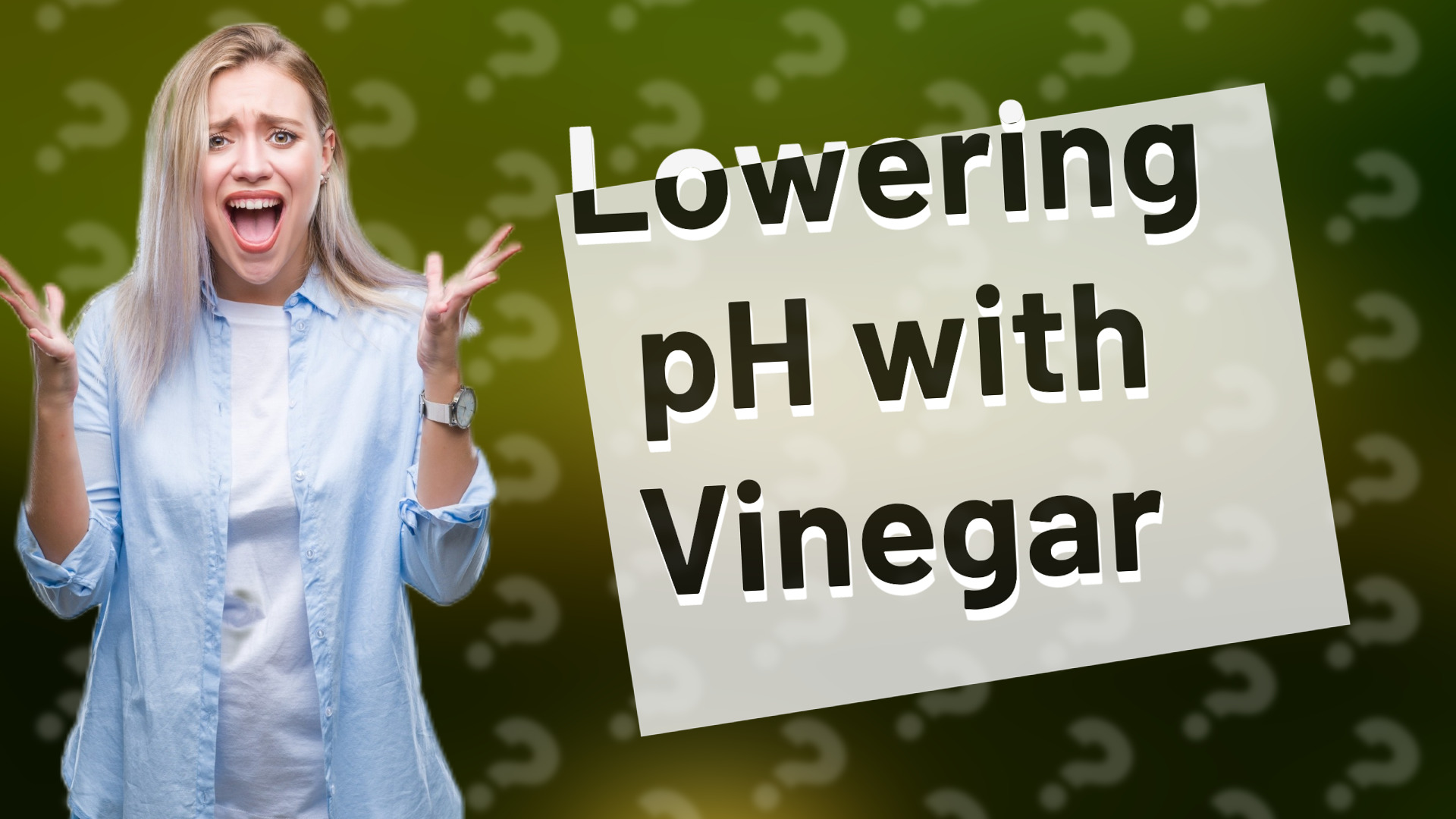 Lowering pH with Vinegar