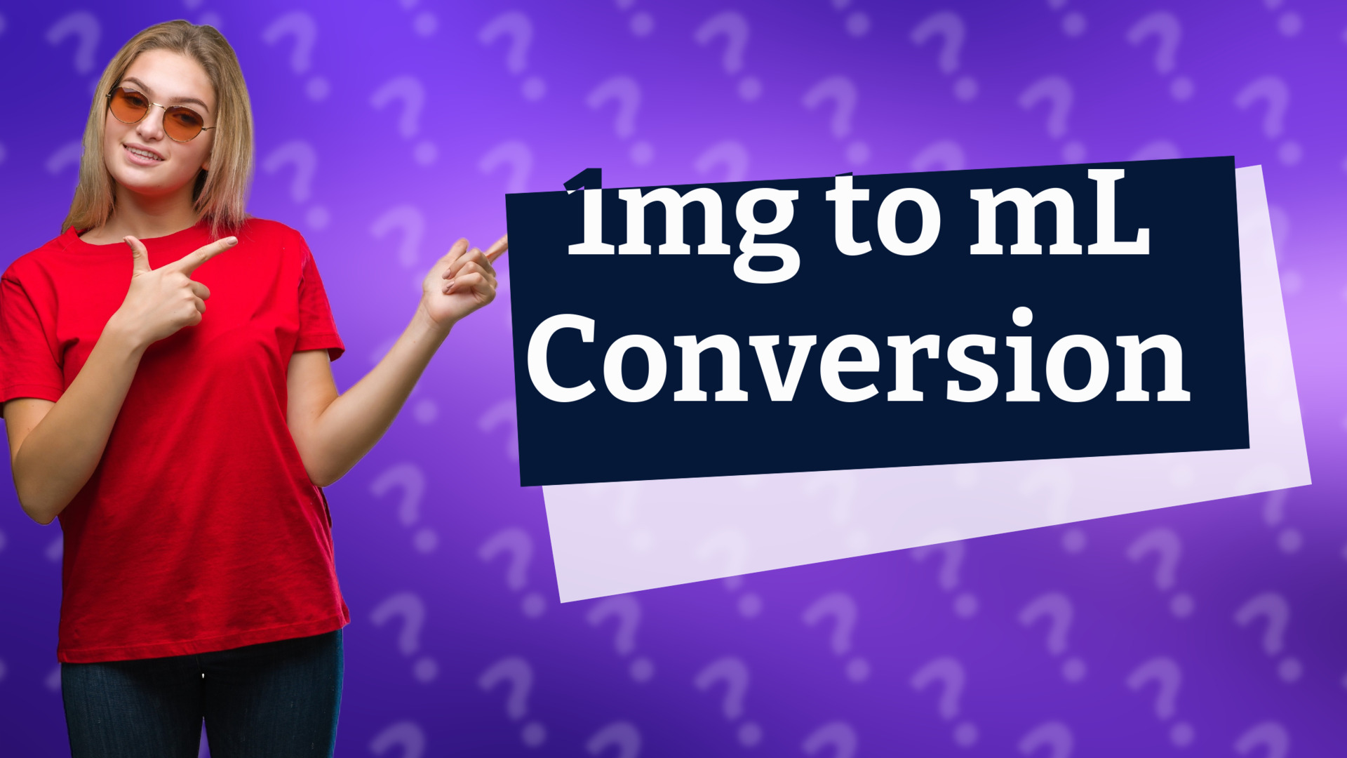 1mg to mL Conversion